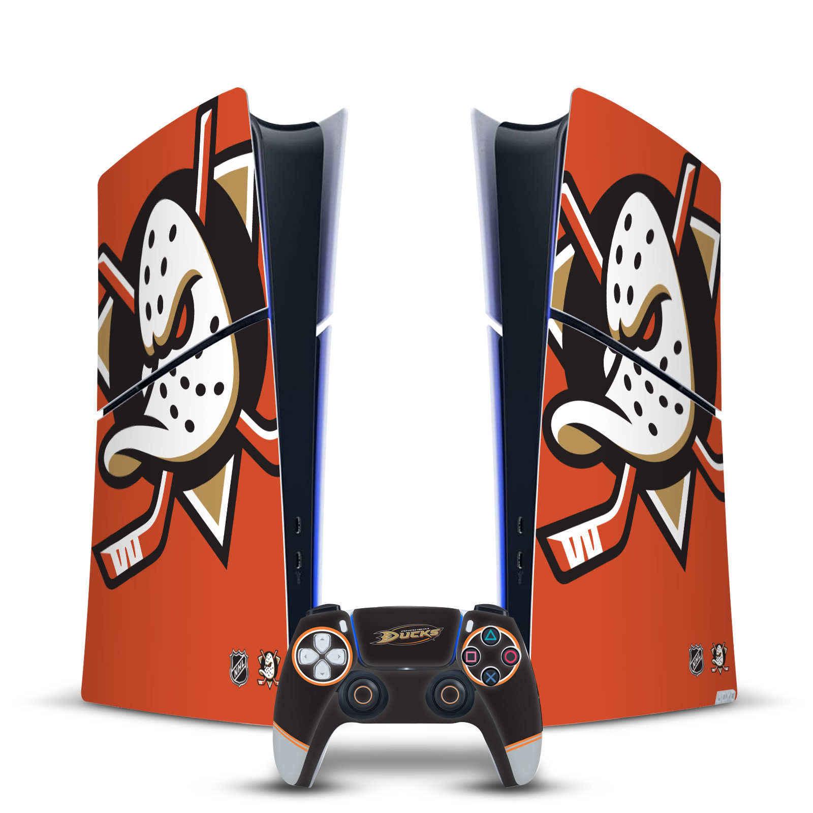 OFFICIAL NHL ANAHEIM DUCKS VINYL SKIN FOR PS5 SLIM DIGITAL CONSOLE & CONTROLLER