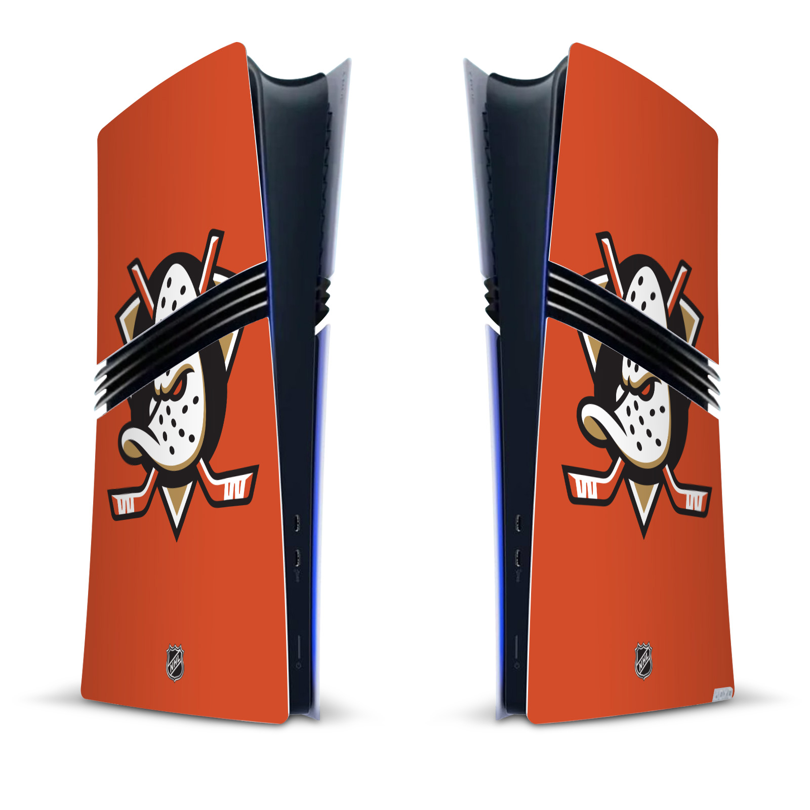 NHL ANAHEIM DUCKS VINYL SKIN DECAL FOR SONY PS5 PRO DIGITAL EDITION CONSOLE