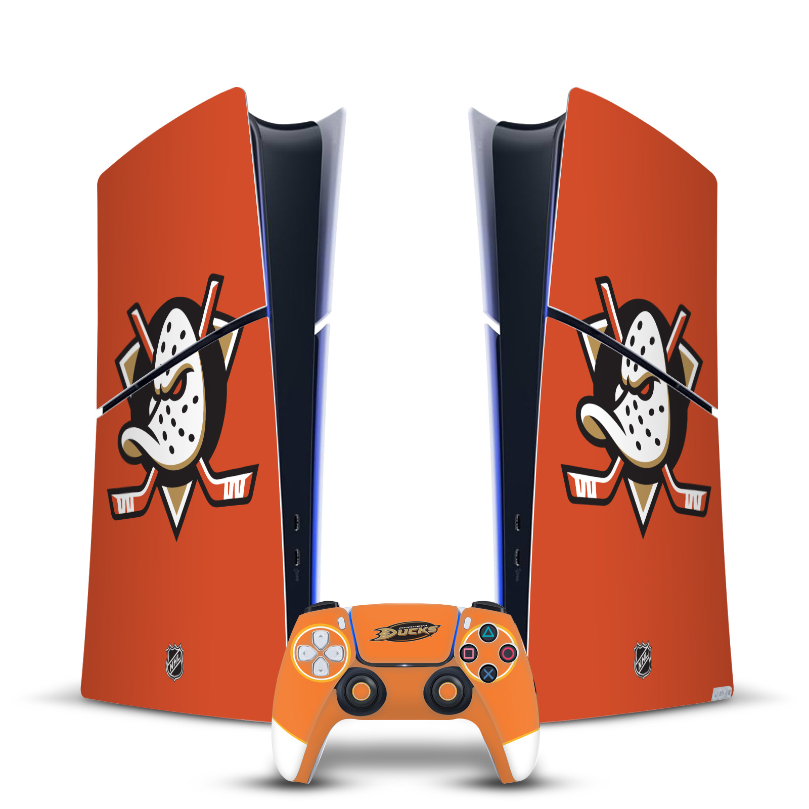 OFFICIAL NHL ANAHEIM DUCKS VINYL SKIN FOR PS5 SLIM DIGITAL CONSOLE & CONTROLLER