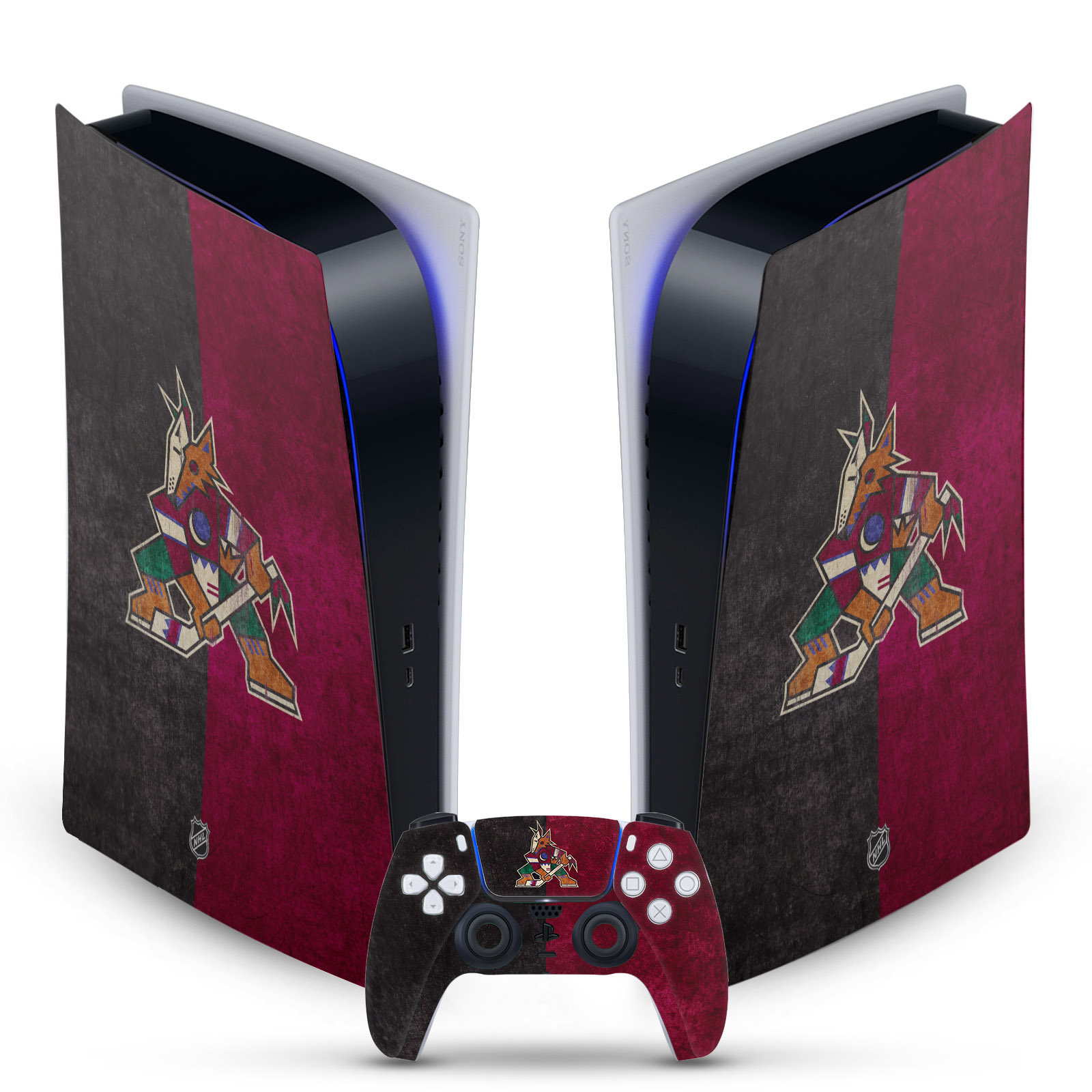 OFFICIAL NHL ARIZONA COYOTES VINYL SKIN FOR SONY PS5 DIGITAL EDITION BUNDLE