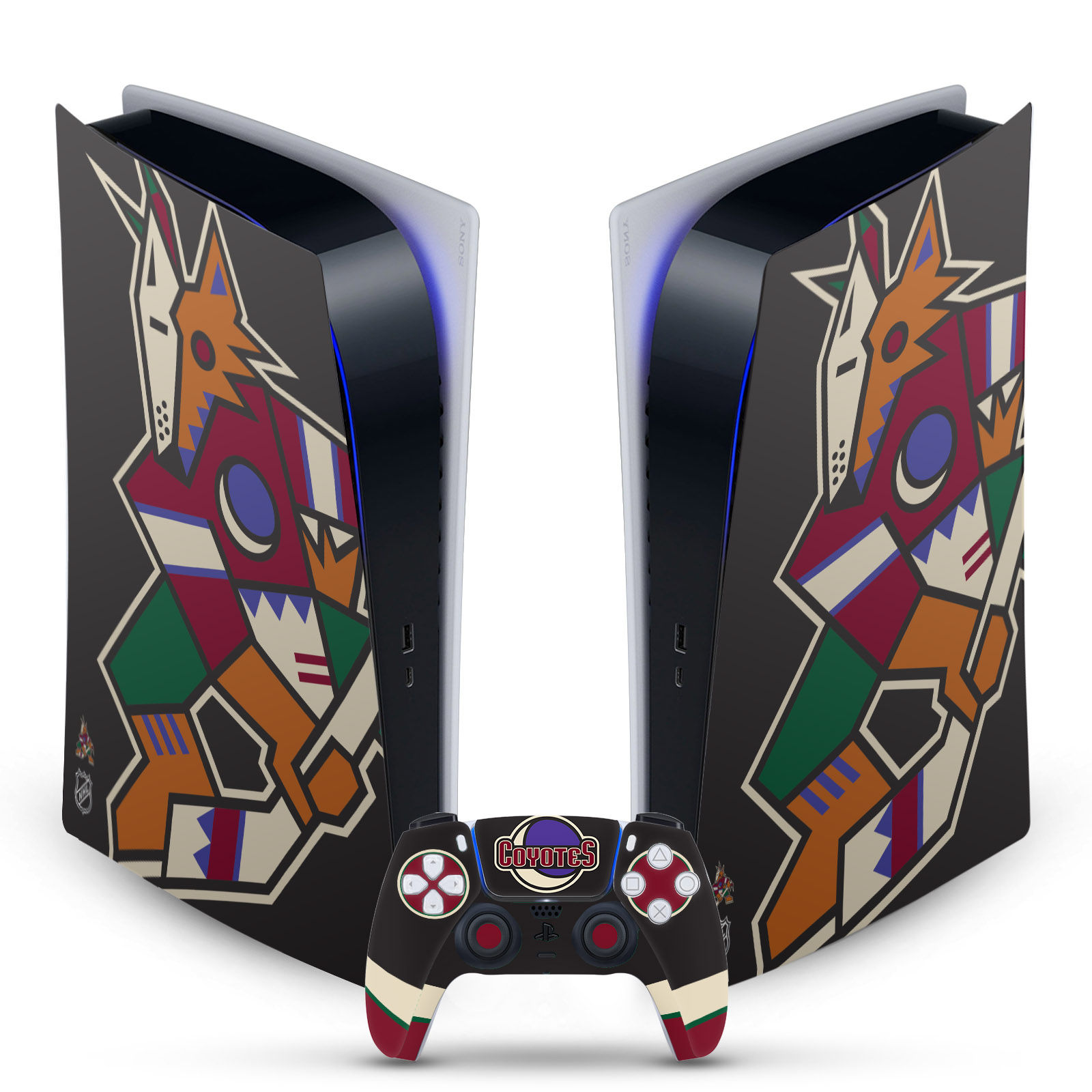 OFFICIAL NHL ARIZONA COYOTES VINYL SKIN FOR SONY PS5 DIGITAL EDITION BUNDLE