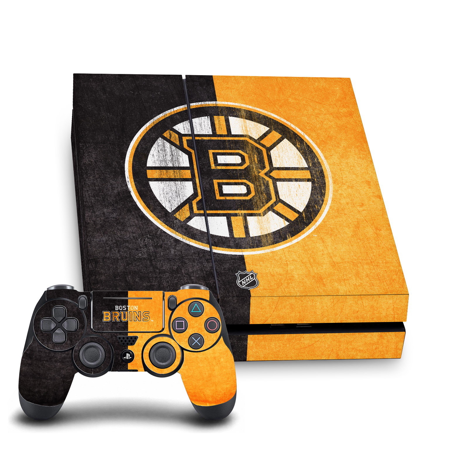 OFFICIAL NHL BOSTON BRUINS VINYL SKIN DECAL FOR SONY PS4 CONSOLE & CONTROLLER