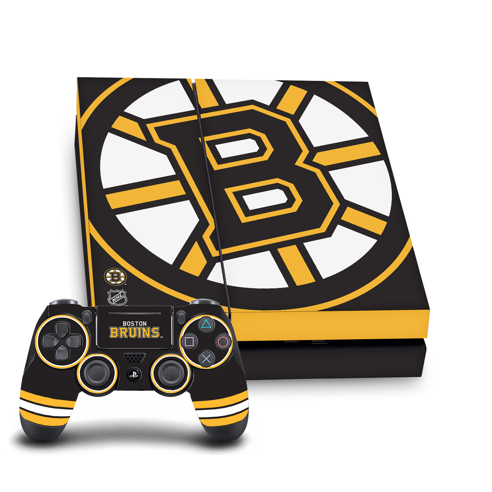 OFFICIAL NHL BOSTON BRUINS VINYL SKIN DECAL FOR SONY PS4 CONSOLE & CONTROLLER