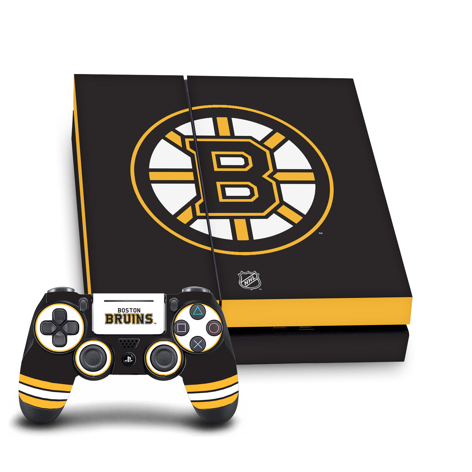 OFFICIAL NHL BOSTON BRUINS VINYL SKIN DECAL FOR SONY PS4 CONSOLE & CONTROLLER