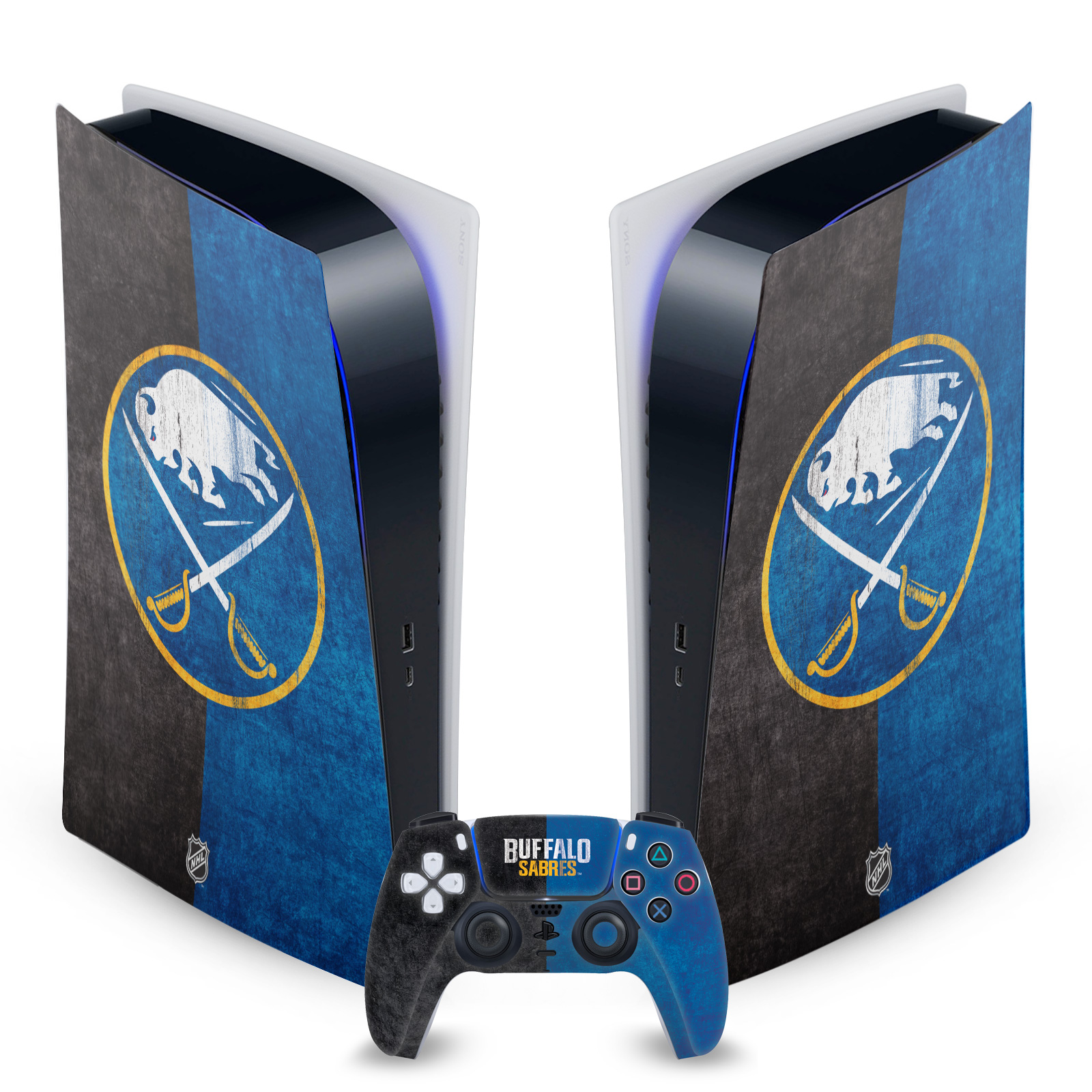 OFFICIAL NHL BUFFALO SABRES VINYL SKIN DECAL FOR SONY PS5 DIGITAL EDITION BUNDLE