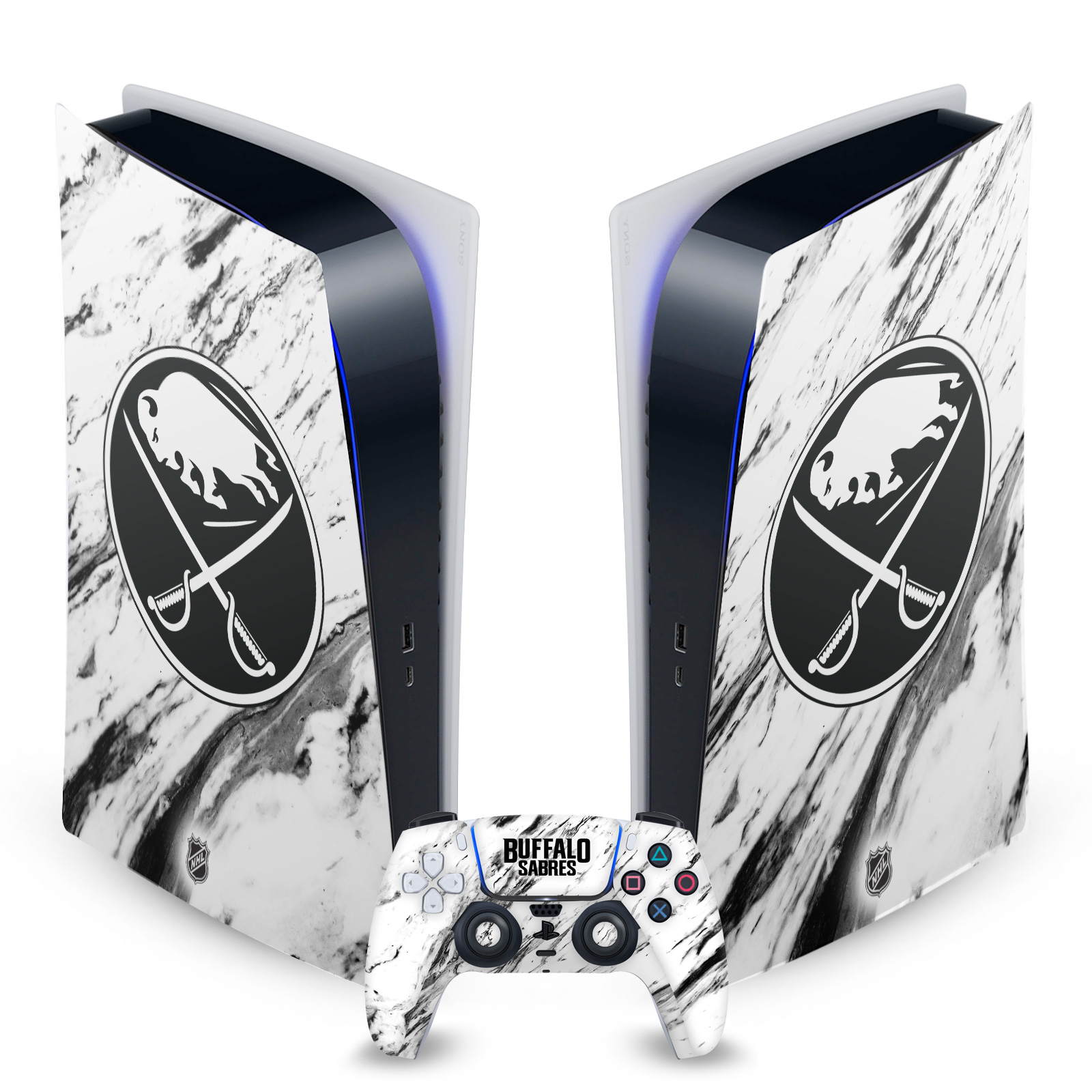 OFFICIAL NHL BUFFALO SABRES VINYL SKIN DECAL FOR SONY PS5 DIGITAL EDITION BUNDLE