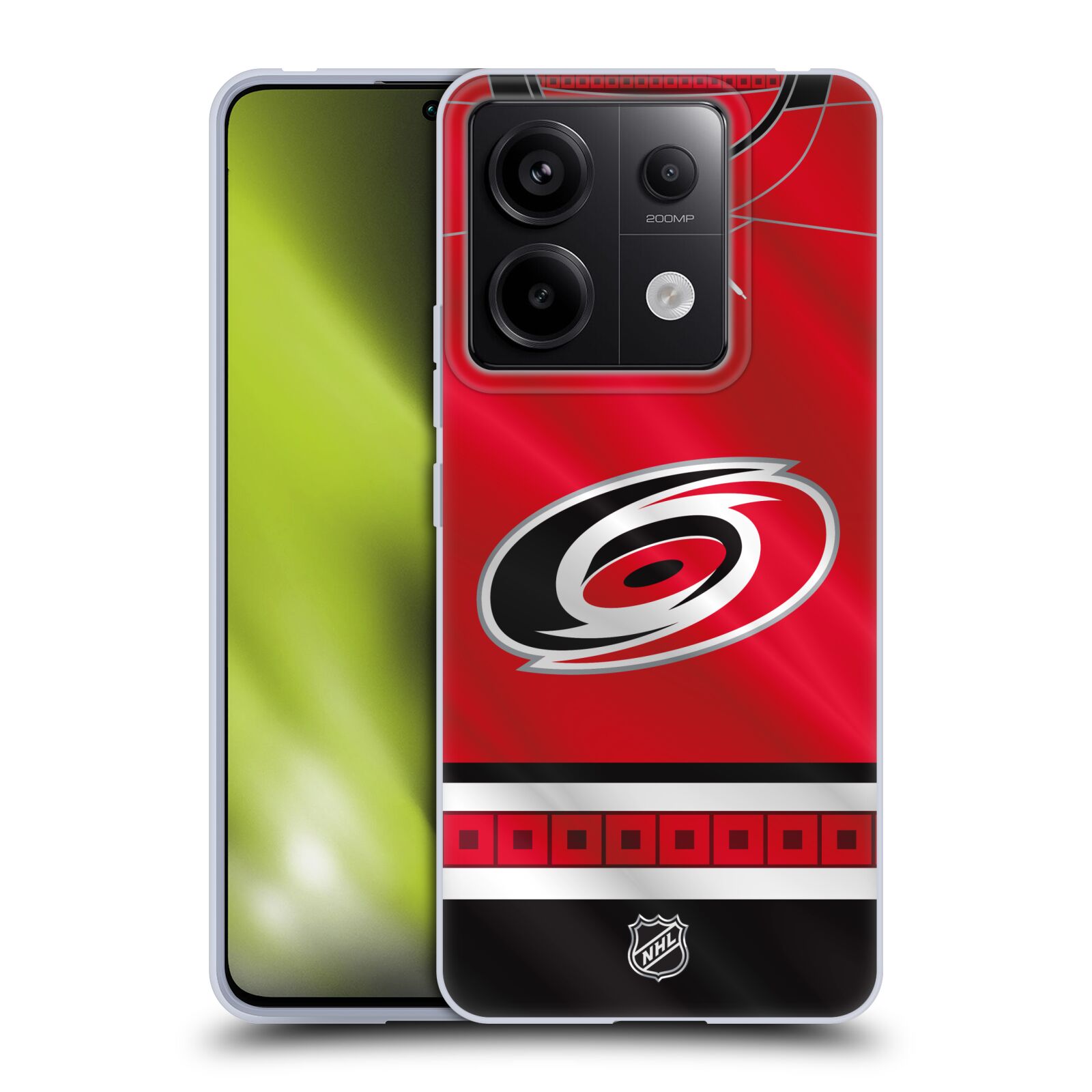 Silikonové pouzdro na mobil Xiaomi Redmi Note 13 Pro 5G / Poco X6 5G - NHL - Dres Carolina Hurricanes (Silikonový kryt, obal, pouzdro na mobilní telefon Xiaomi Redmi Note 13 Pro 5G / Poco X6 5G s licencovaným motivem NHL - Dres Carolina Hurricanes)