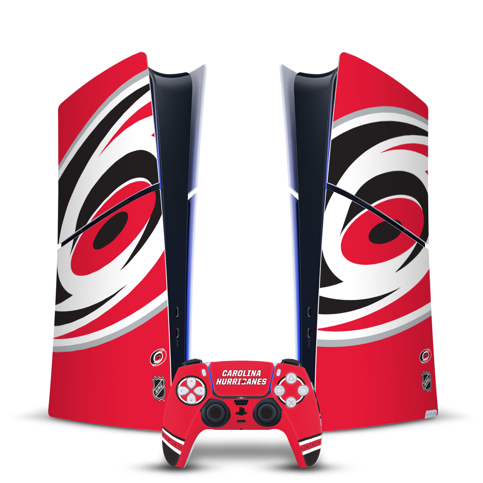 NHL CAROLINA HURRICANES VINYL SKIN FOR PS5 SLIM DIGITAL CONSOLE & CONTROLLER