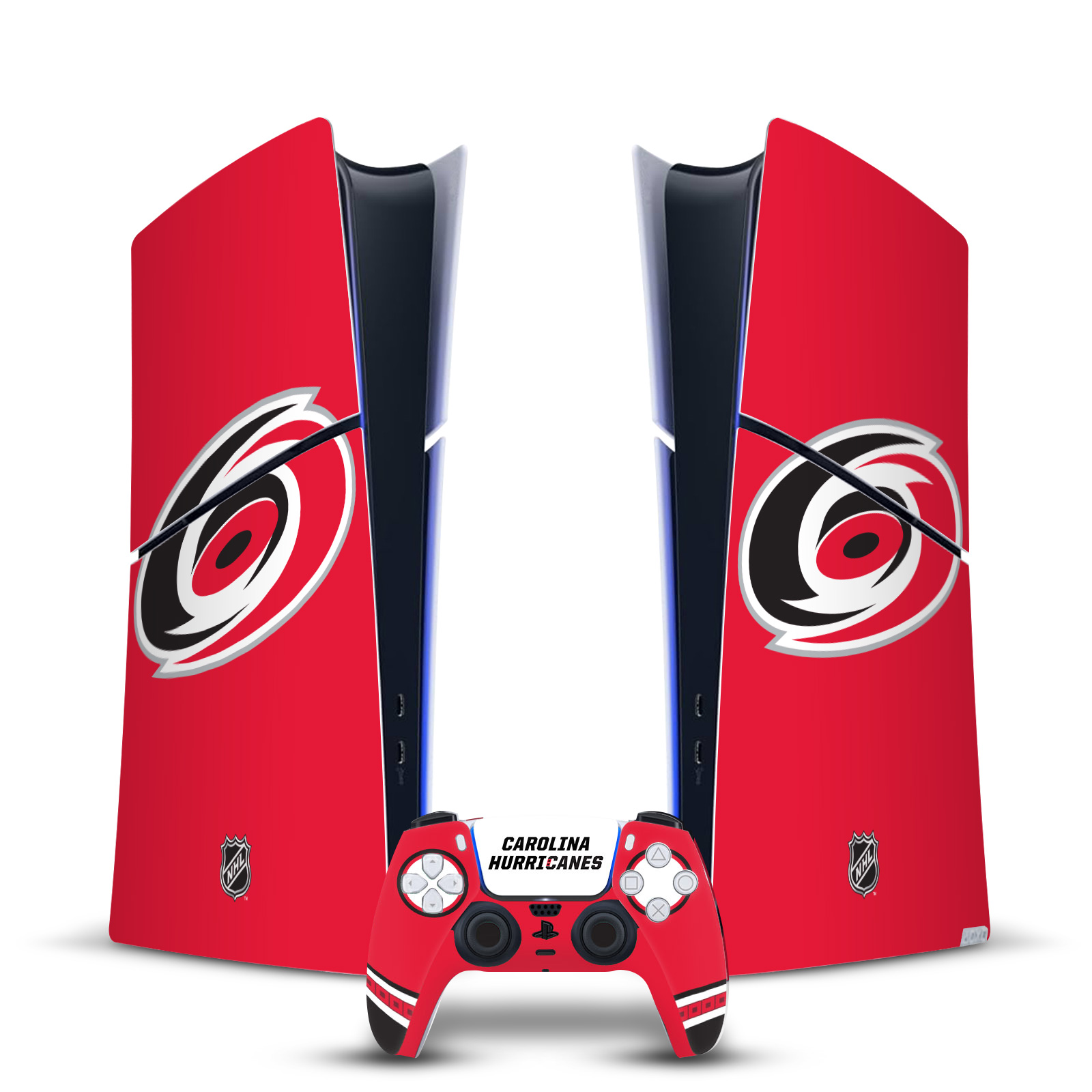 NHL CAROLINA HURRICANES VINYL SKIN FOR PS5 SLIM DIGITAL CONSOLE & CONTROLLER