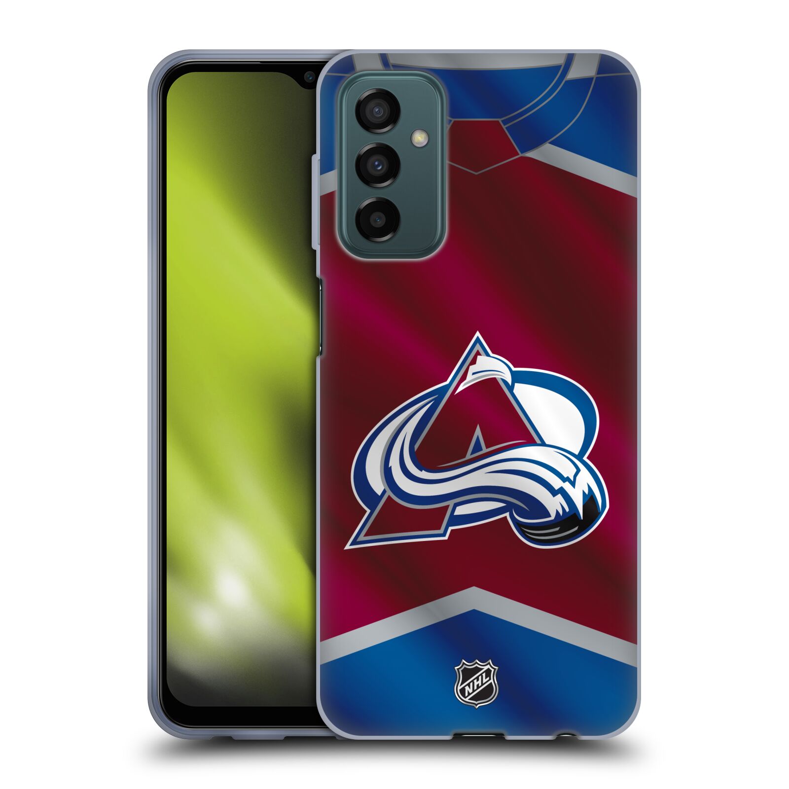 Silikonové pouzdro na mobil Samsung Galaxy M23 5G - NHL - Dres Colorado Avalanche (Silikonový kryt, obal, pouzdro na mobilní telefon Samsung Galaxy M23 5G s licencovaným motivem NHL - Dres Colorado Avalanche)