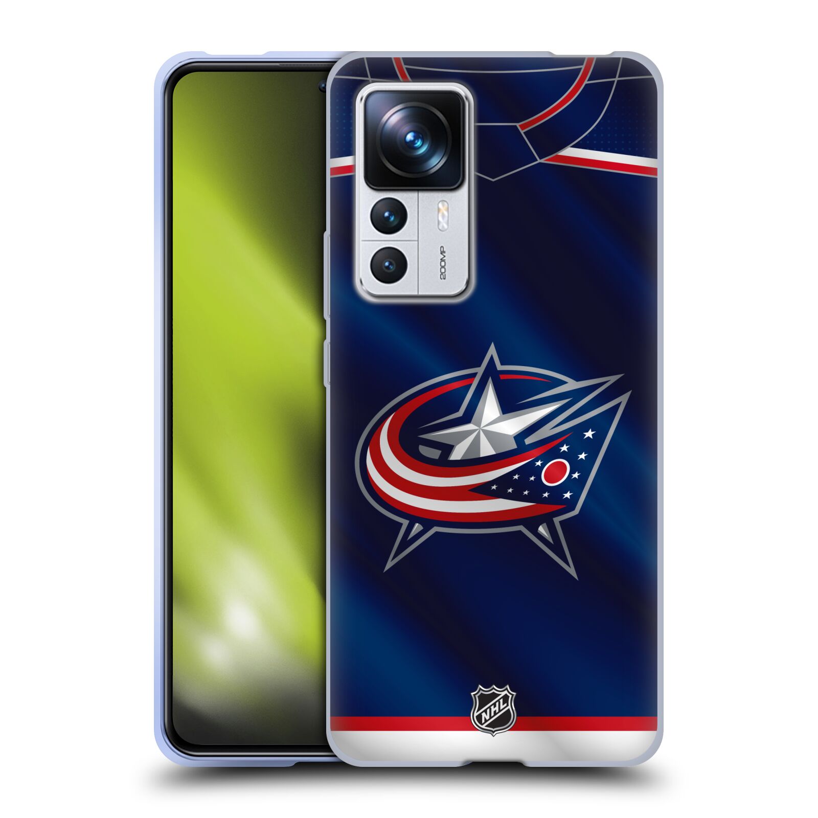 Silikonové pouzdro na mobil Xiaomi 12T / 12T Pro - NHL - Dres Columbus Blue Jackets (Silikonový kryt, obal, pouzdro na mobilní telefon Xiaomi 12T / 12T Pro s licencovaným motivem NHL - Dres Columbus Blue Jackets)