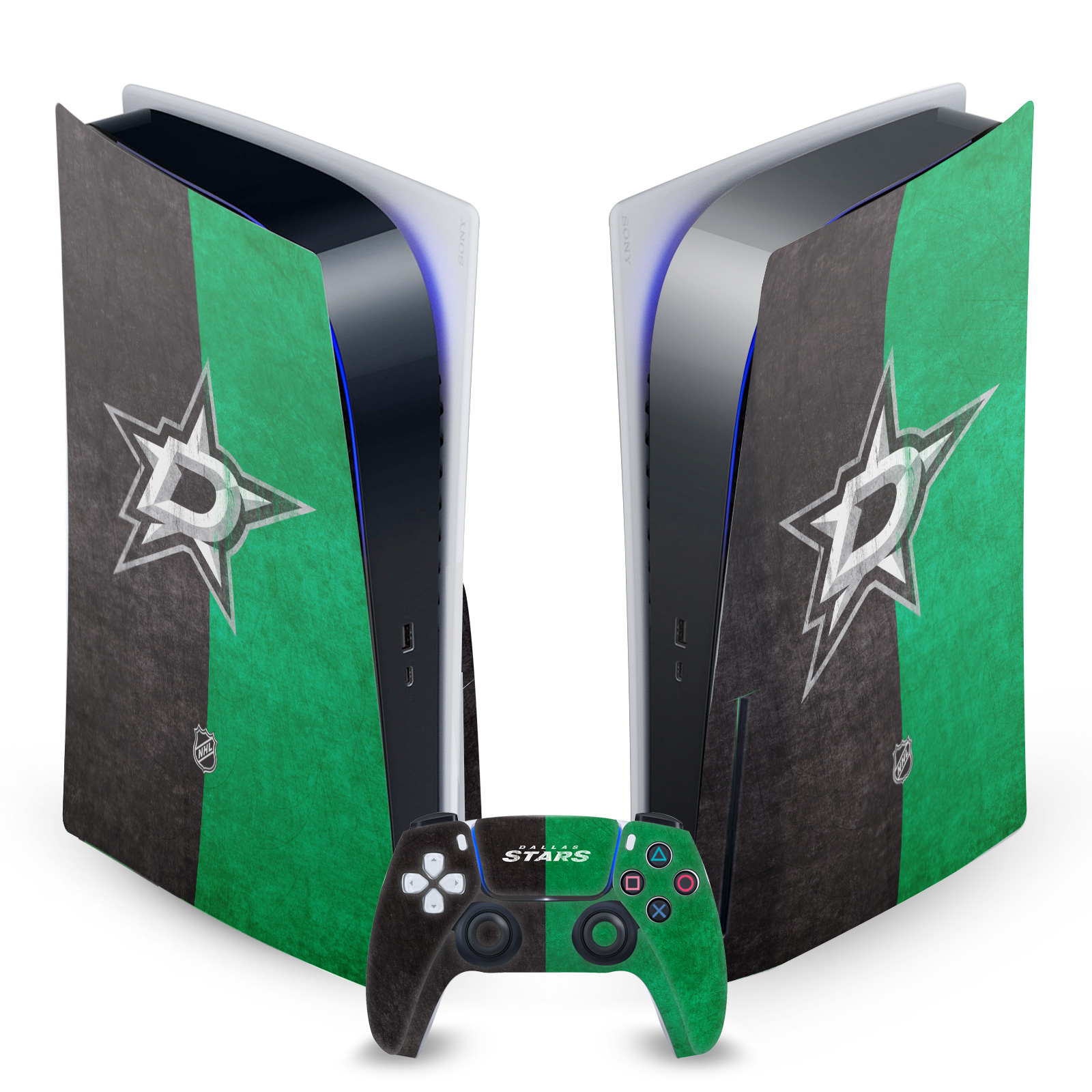 OFFICIAL NHL DALLAS STARS VINYL SKIN DECAL FOR SONY PS5 DISC EDITION BUNDLE