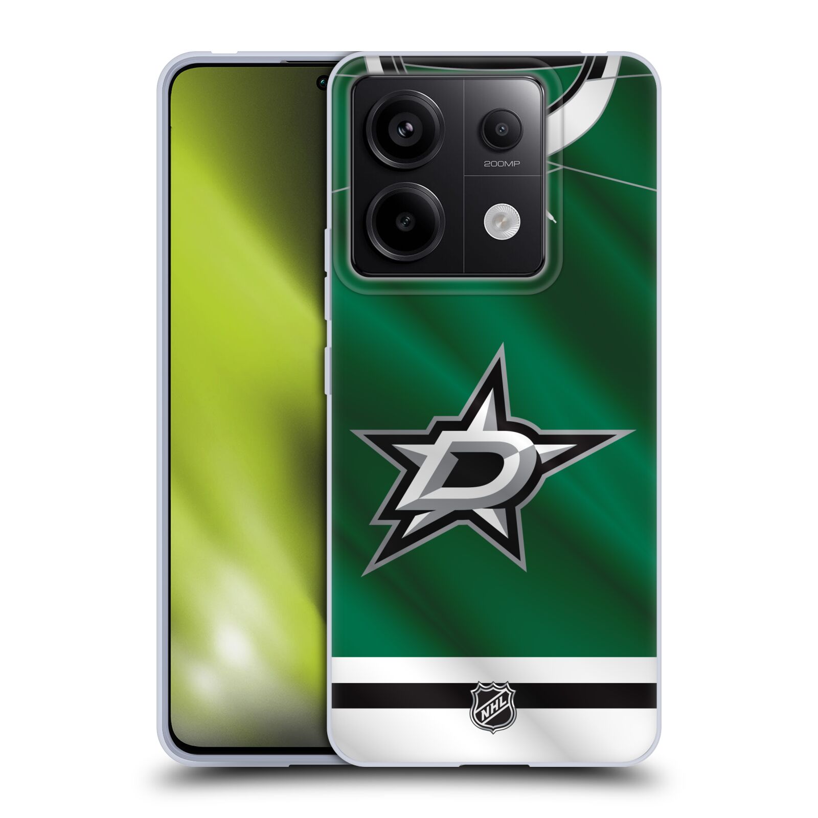 Silikonové pouzdro na mobil Xiaomi Redmi Note 13 Pro 5G / Poco X6 5G - NHL - Dres Dallas Stars (Silikonový kryt, obal, pouzdro na mobilní telefon Xiaomi Redmi Note 13 Pro 5G / Poco X6 5G s licencovaným motivem NHL - Dres Dallas Stars)