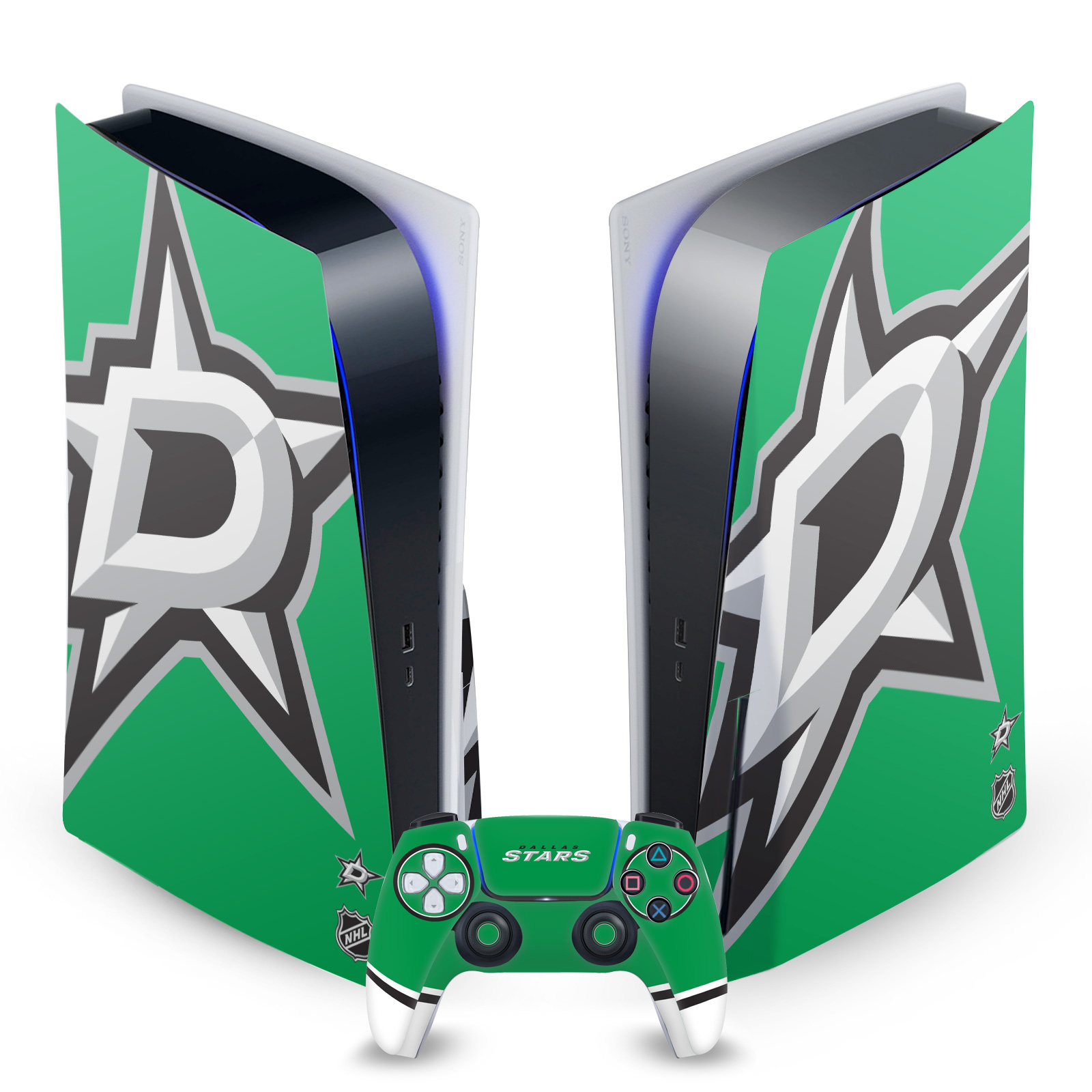 OFFICIAL NHL DALLAS STARS VINYL SKIN DECAL FOR SONY PS5 DISC EDITION BUNDLE