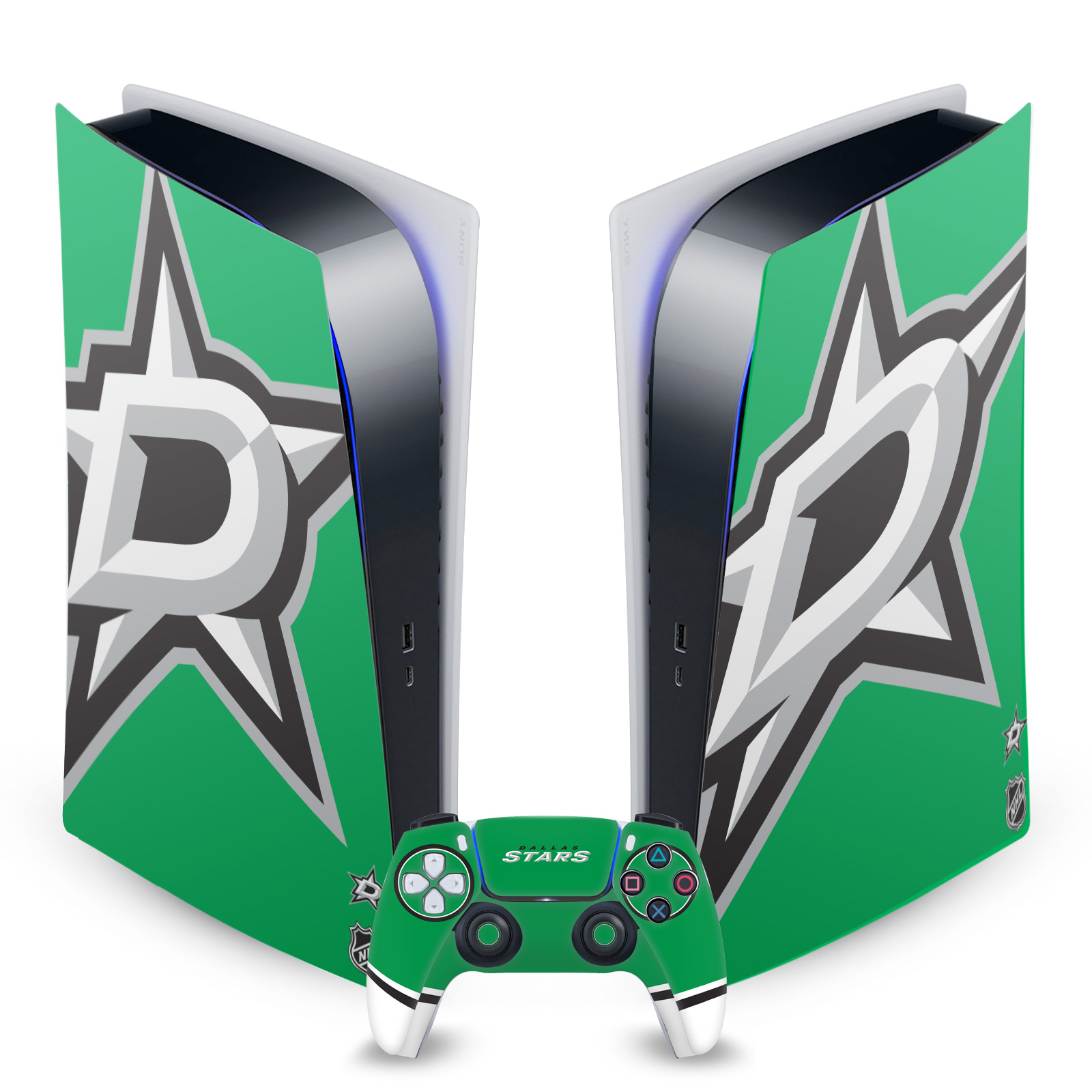 OFFICIAL NHL DALLAS STARS VINYL SKIN DECAL FOR SONY PS5 DIGITAL EDITION BUNDLE