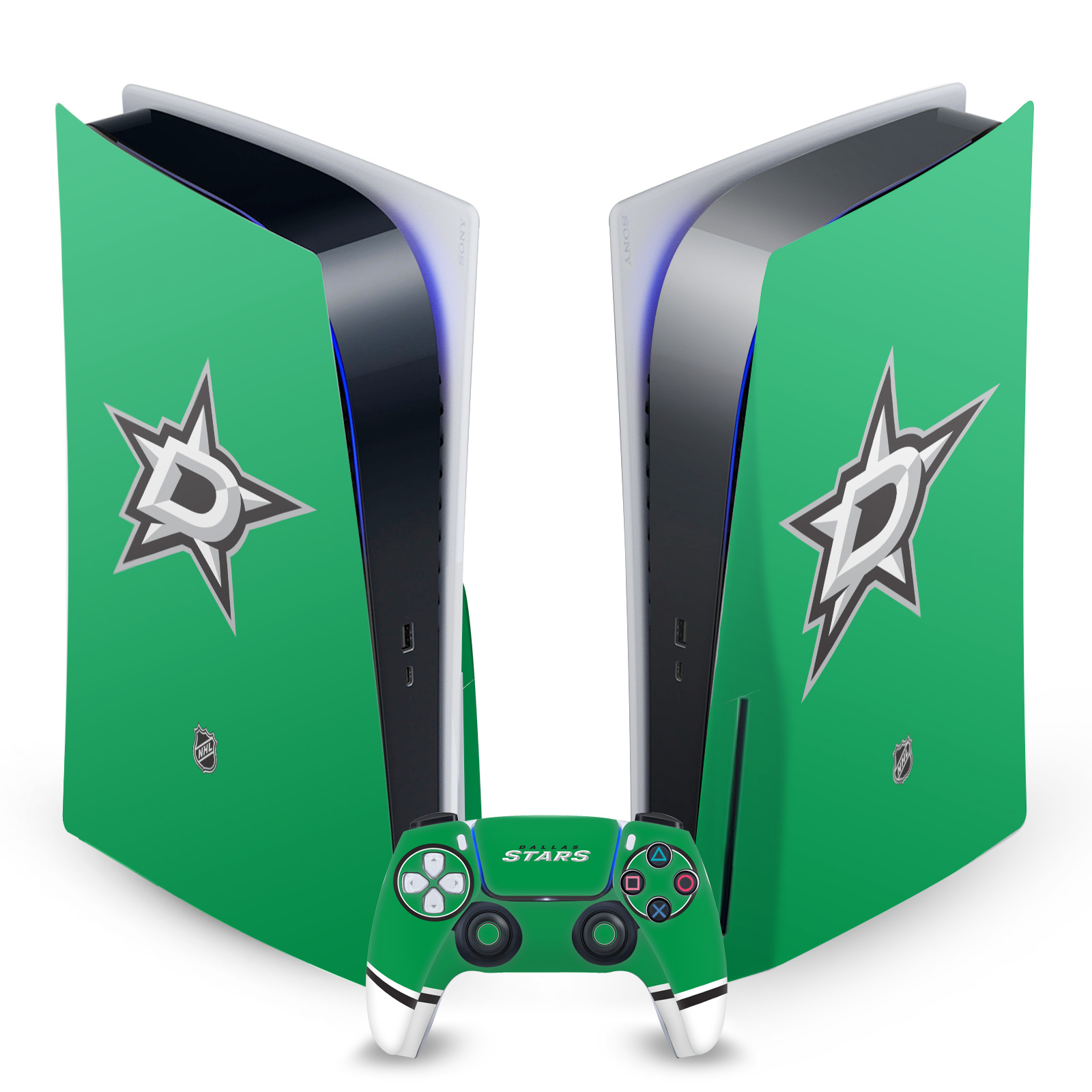 OFFICIAL NHL DALLAS STARS VINYL SKIN DECAL FOR SONY PS5 DISC EDITION BUNDLE