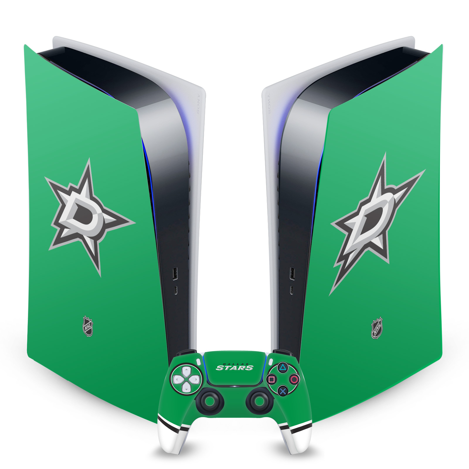 OFFICIAL NHL DALLAS STARS VINYL SKIN DECAL FOR SONY PS5 DIGITAL EDITION BUNDLE