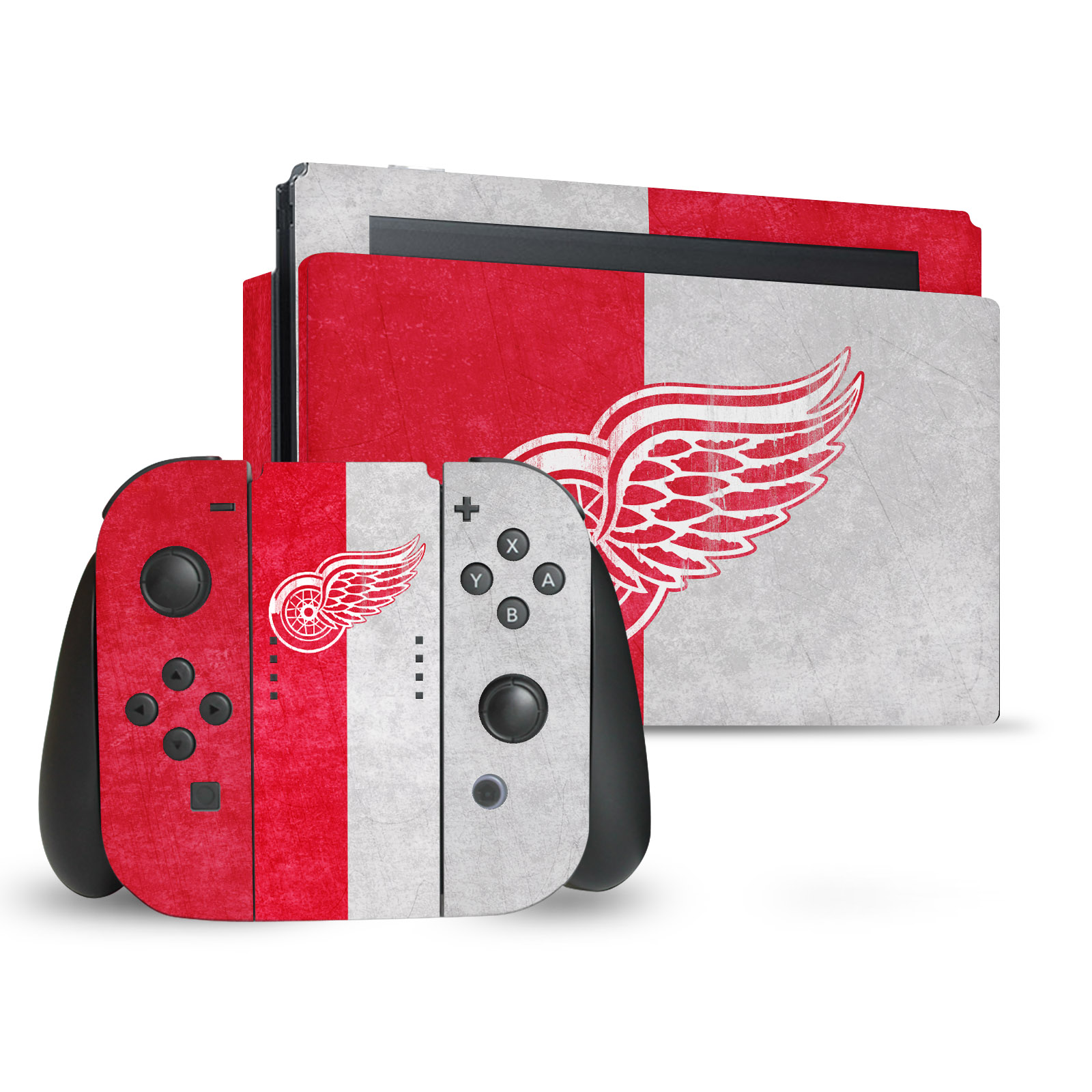 OFFICIAL NHL DETROIT RED WINGS VINYL SKIN DECAL FOR NINTENDO SWITCH BUNDLE