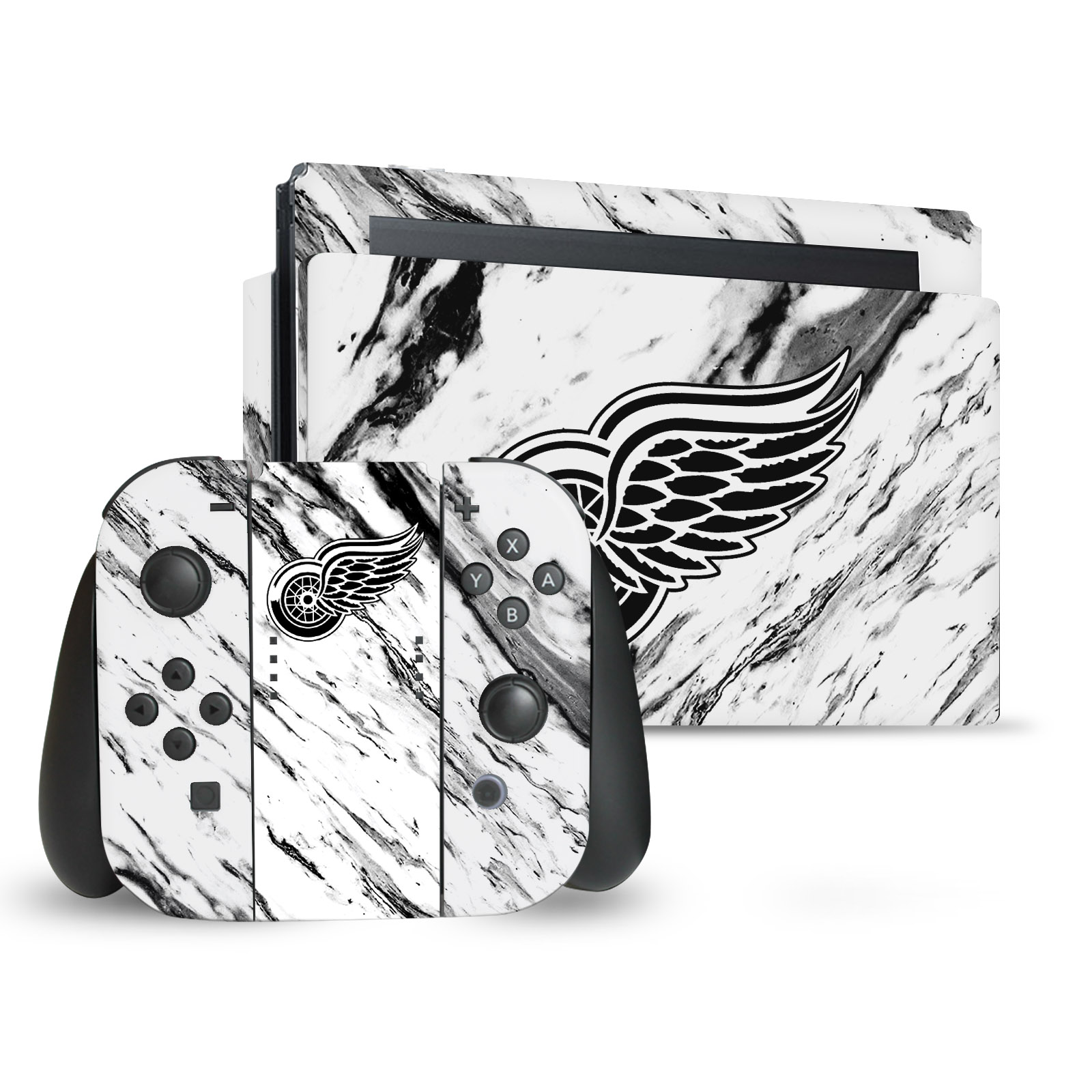 OFFICIAL NHL DETROIT RED WINGS VINYL SKIN DECAL FOR NINTENDO SWITCH BUNDLE