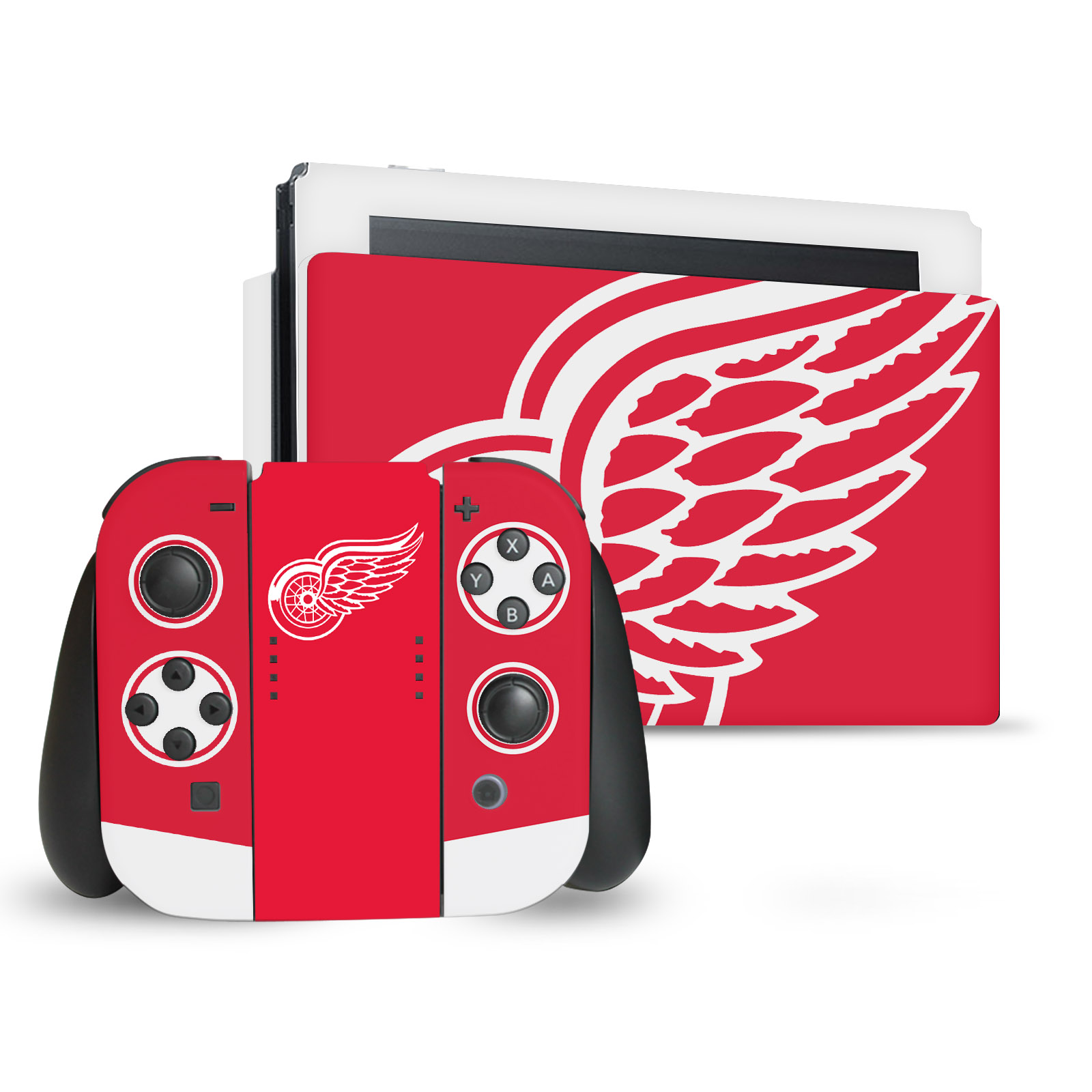 OFFICIAL NHL DETROIT RED WINGS VINYL SKIN DECAL FOR NINTENDO SWITCH BUNDLE