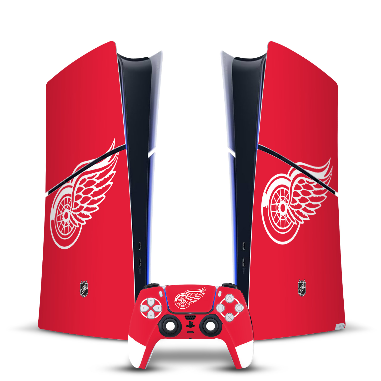 NHL DETROIT RED WINGS VINYL SKIN DECAL FOR PS5 SLIM DIGITAL CONSOLE & CONTROLLER