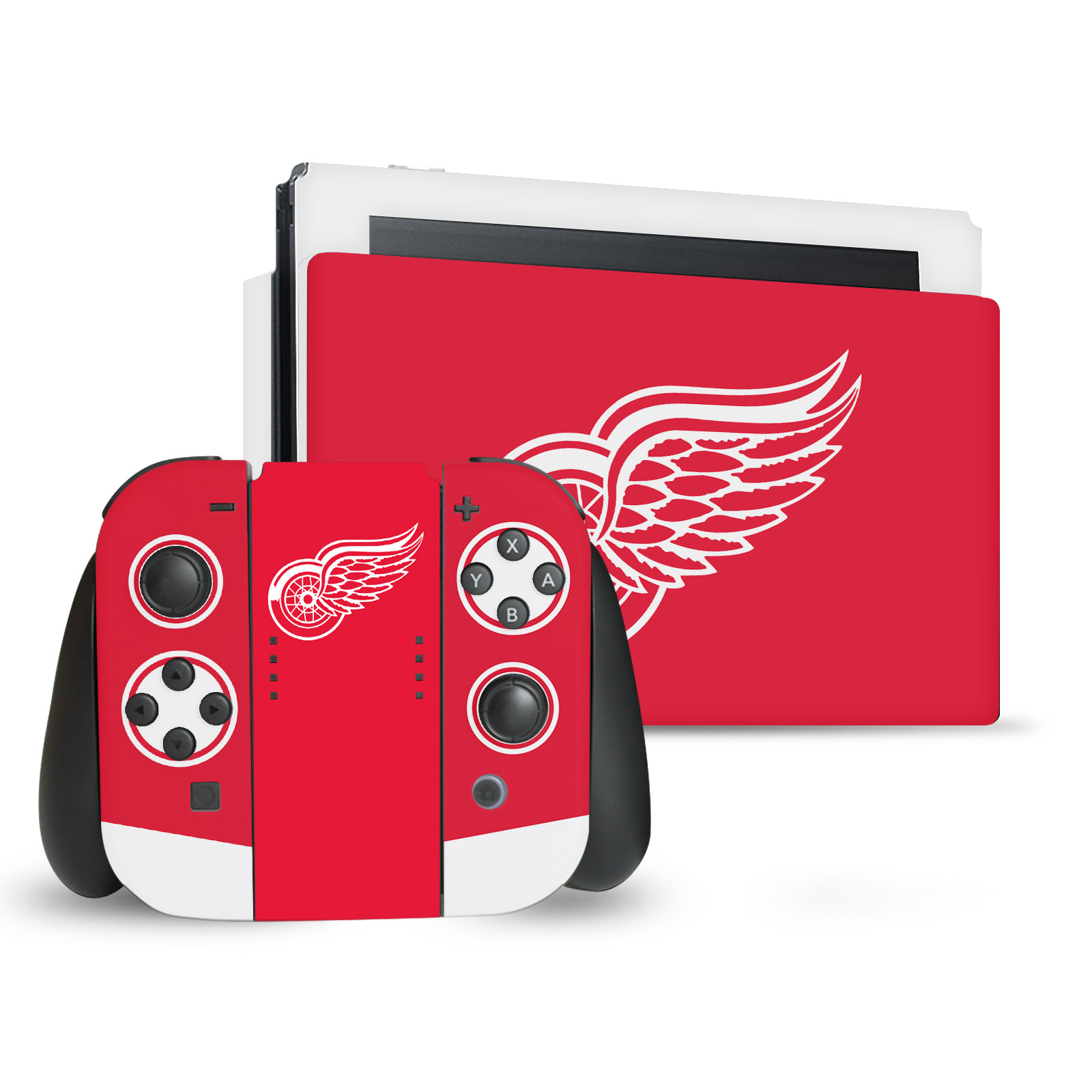 OFFICIAL NHL DETROIT RED WINGS VINYL SKIN DECAL FOR NINTENDO SWITCH BUNDLE