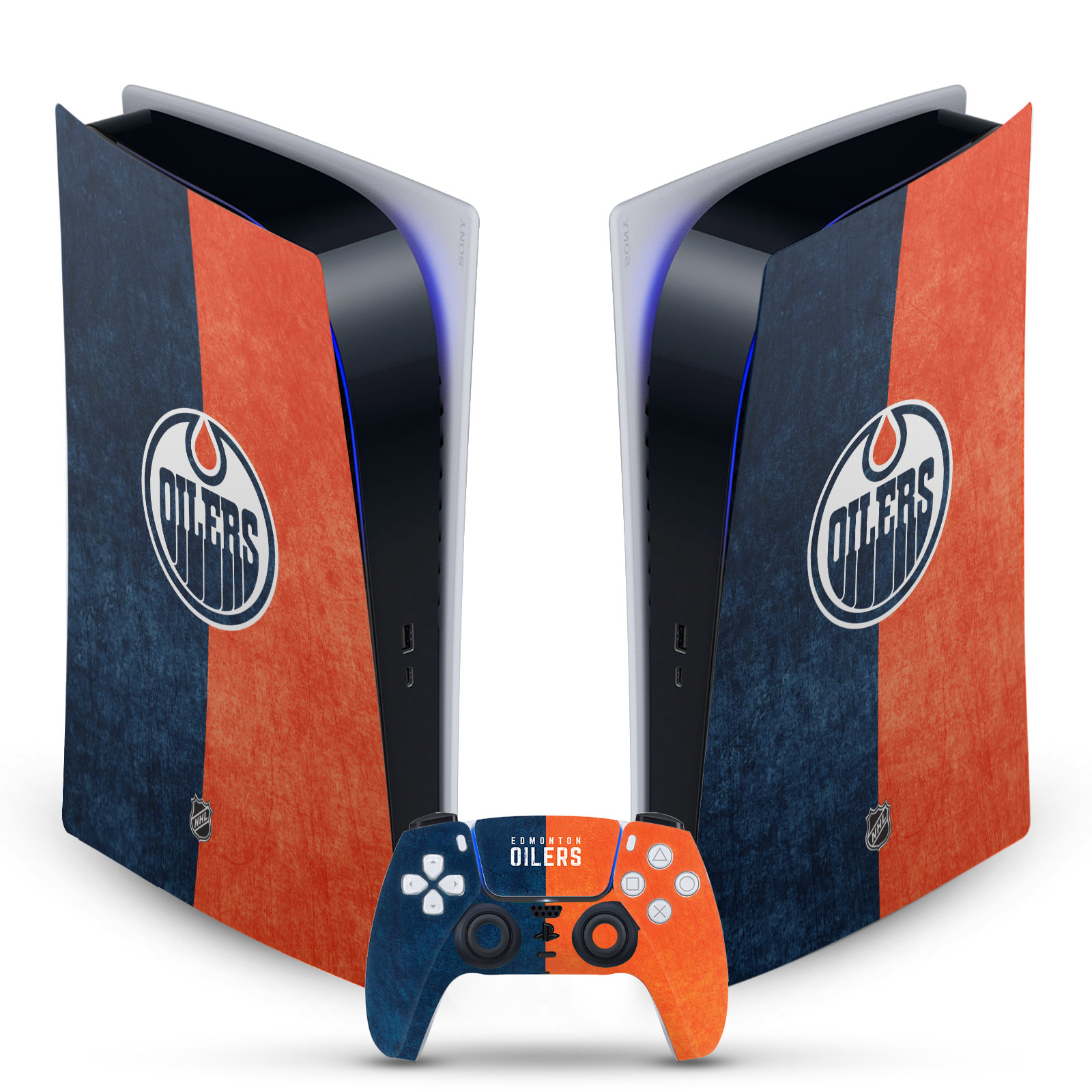 OFFICIAL NHL EDMONTON OILERS VINYL SKIN FOR SONY PS5 DIGITAL EDITION BUNDLE