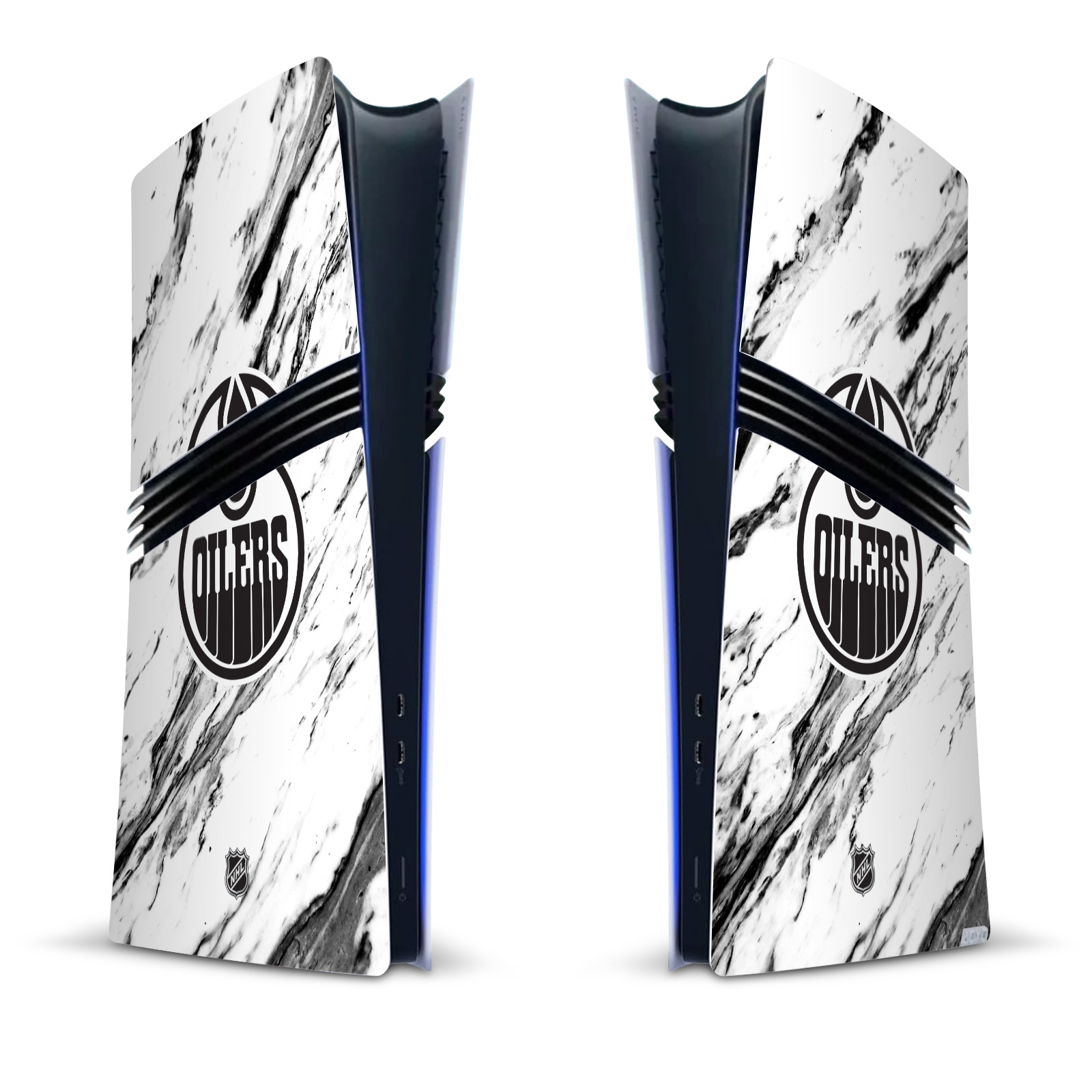 NHL EDMONTON OILERS VINYL SKIN DECAL FOR SONY PS5 PRO DIGITAL EDITION CONSOLE