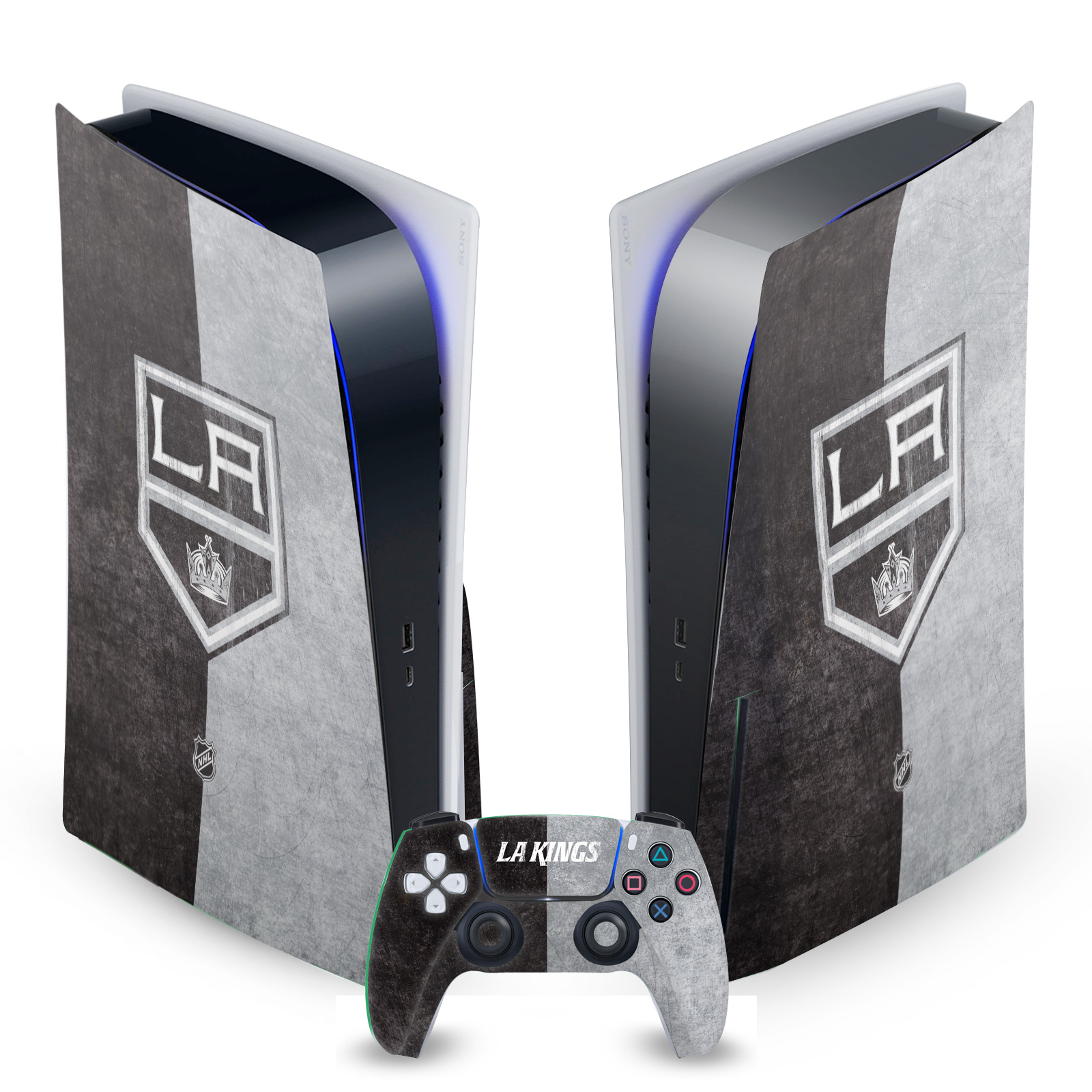 OFFICIAL NHL LOS ANGELES KINGS VINYL SKIN DECAL FOR SONY PS5 DISC EDITION BUNDLE