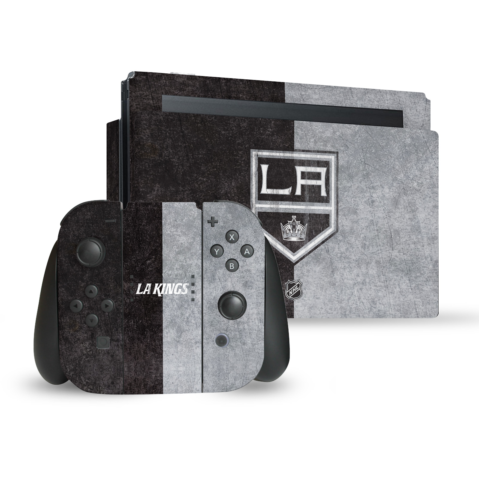 OFFICIAL NHL LOS ANGELES KINGS VINYL SKIN DECAL FOR NINTENDO SWITCH BUNDLE