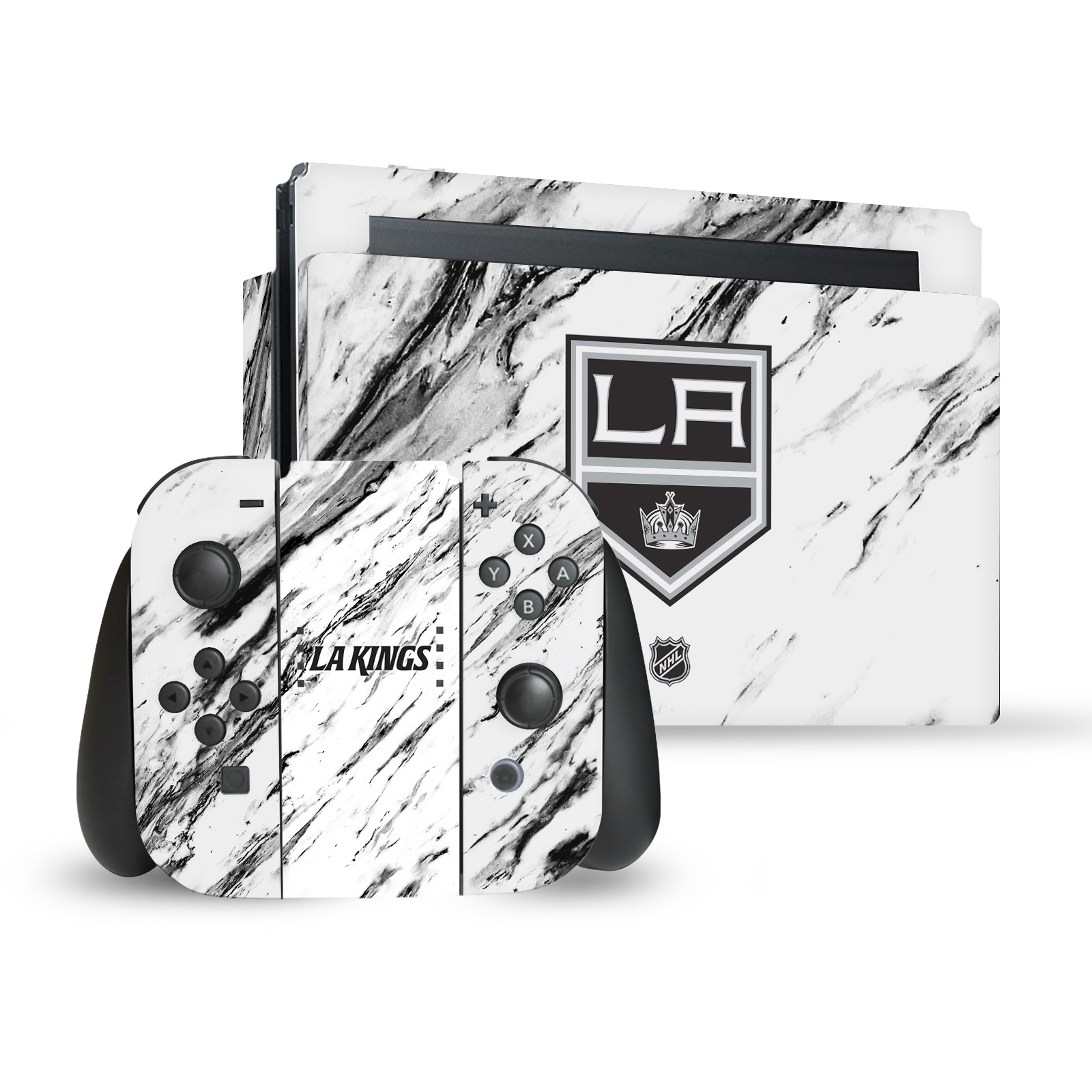 OFFICIAL NHL LOS ANGELES KINGS VINYL SKIN DECAL FOR NINTENDO SWITCH BUNDLE