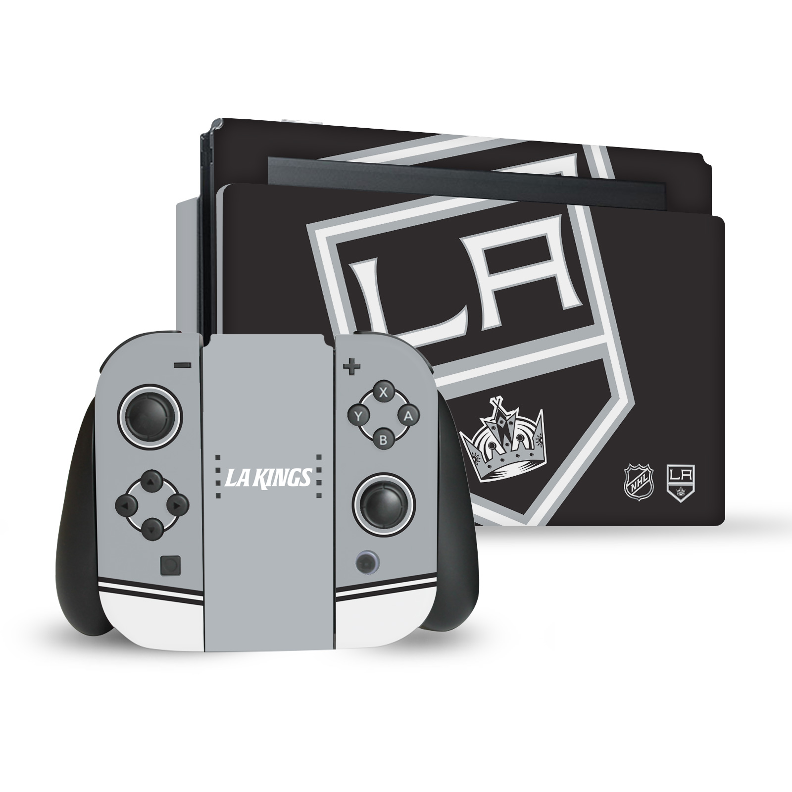 OFFICIAL NHL LOS ANGELES KINGS VINYL SKIN DECAL FOR NINTENDO SWITCH BUNDLE