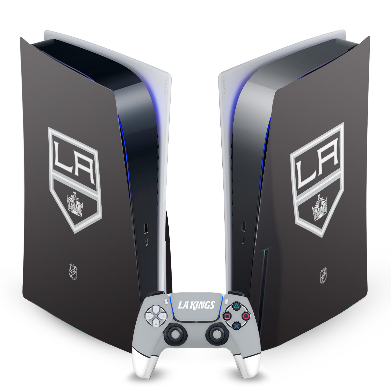 OFFICIAL NHL LOS ANGELES KINGS VINYL SKIN DECAL FOR SONY PS5 DISC EDITION BUNDLE