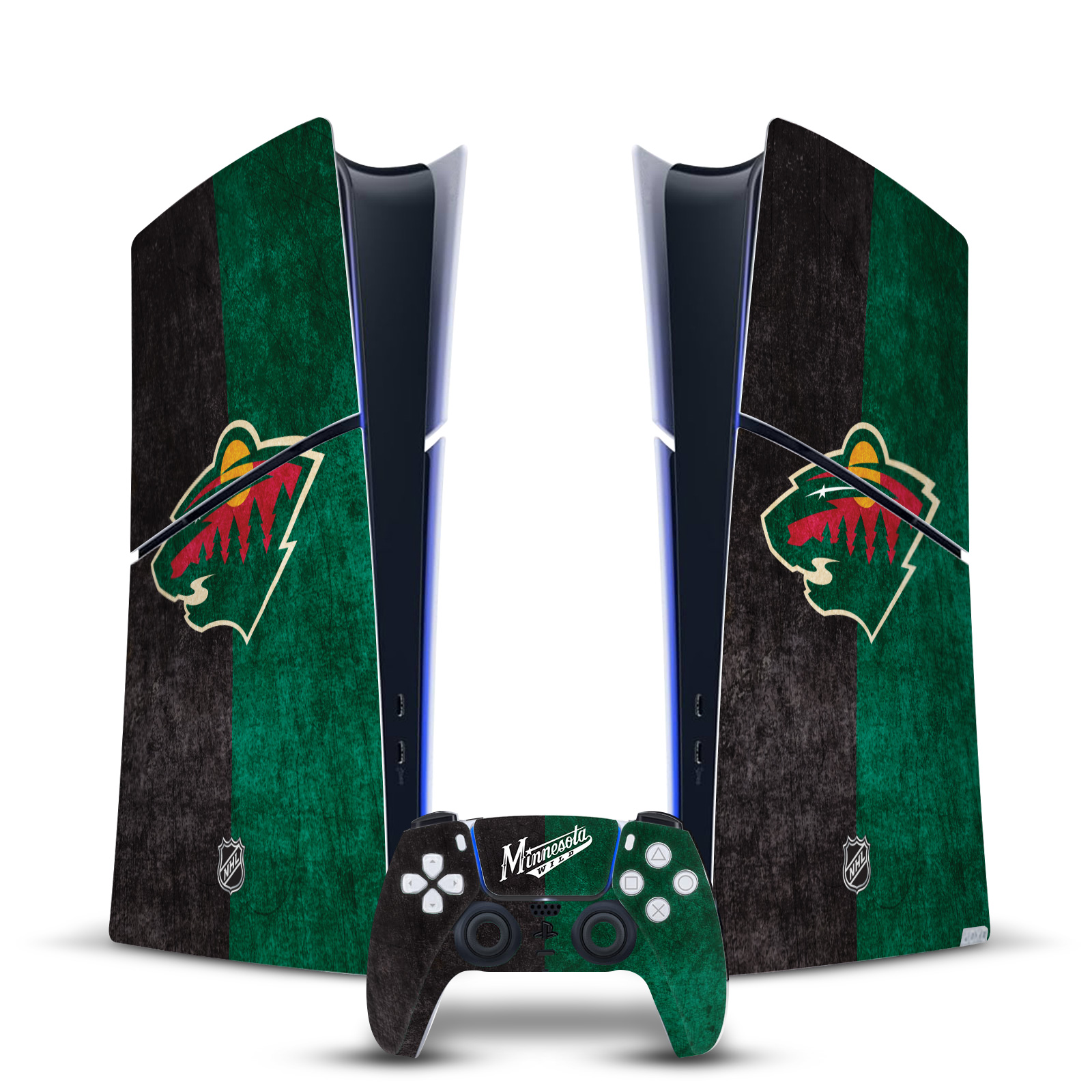 OFFICIAL NHL MINNESOTA WILD VINYL SKIN FOR PS5 SLIM DIGITAL CONSOLE & CONTROLLER