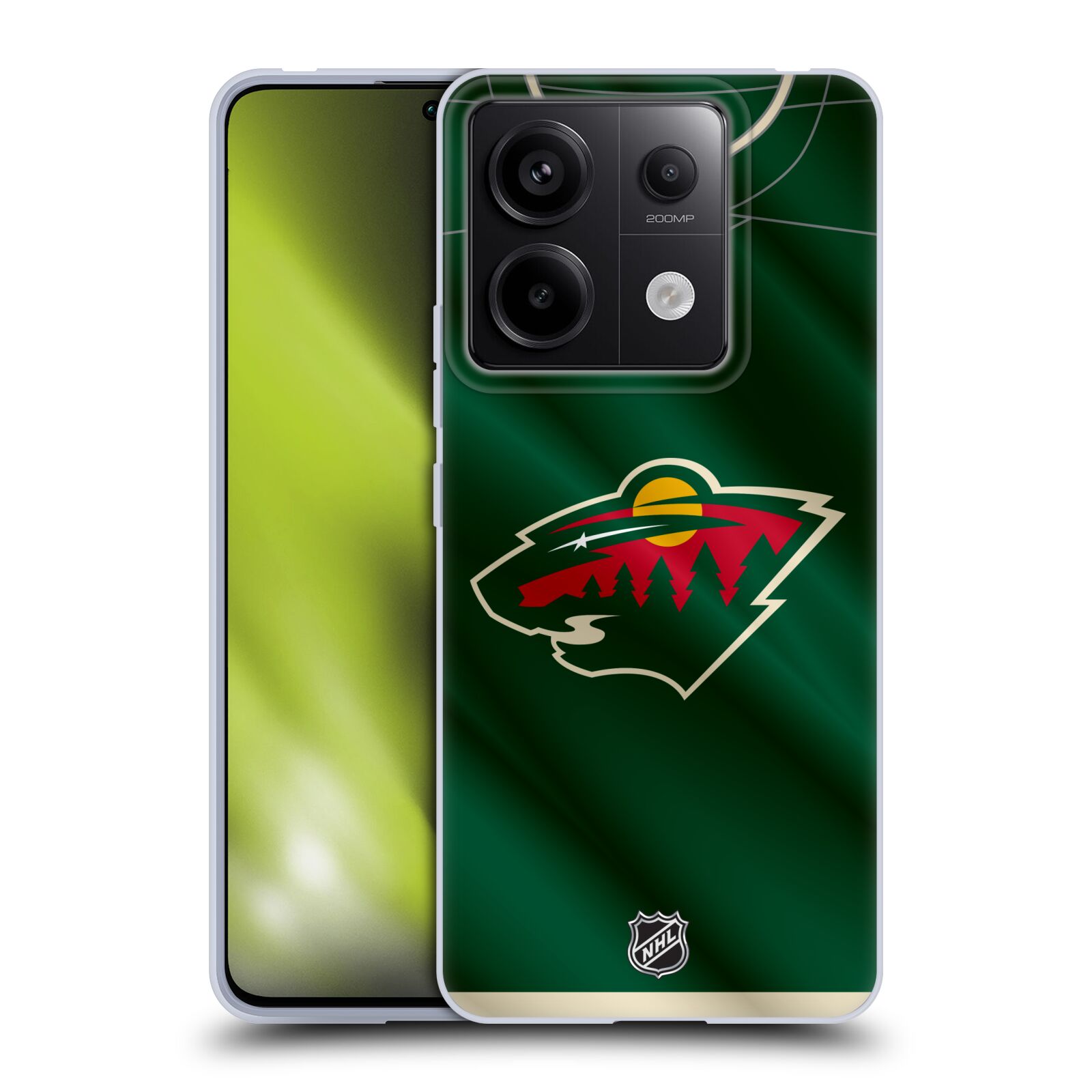 Silikonové pouzdro na mobil Xiaomi Redmi Note 13 Pro 5G / Poco X6 5G - NHL - Dres Minnesota Wild (Silikonový kryt, obal, pouzdro na mobilní telefon Xiaomi Redmi Note 13 Pro 5G / Poco X6 5G s licencovaným motivem NHL - Dres Minnesota Wild)