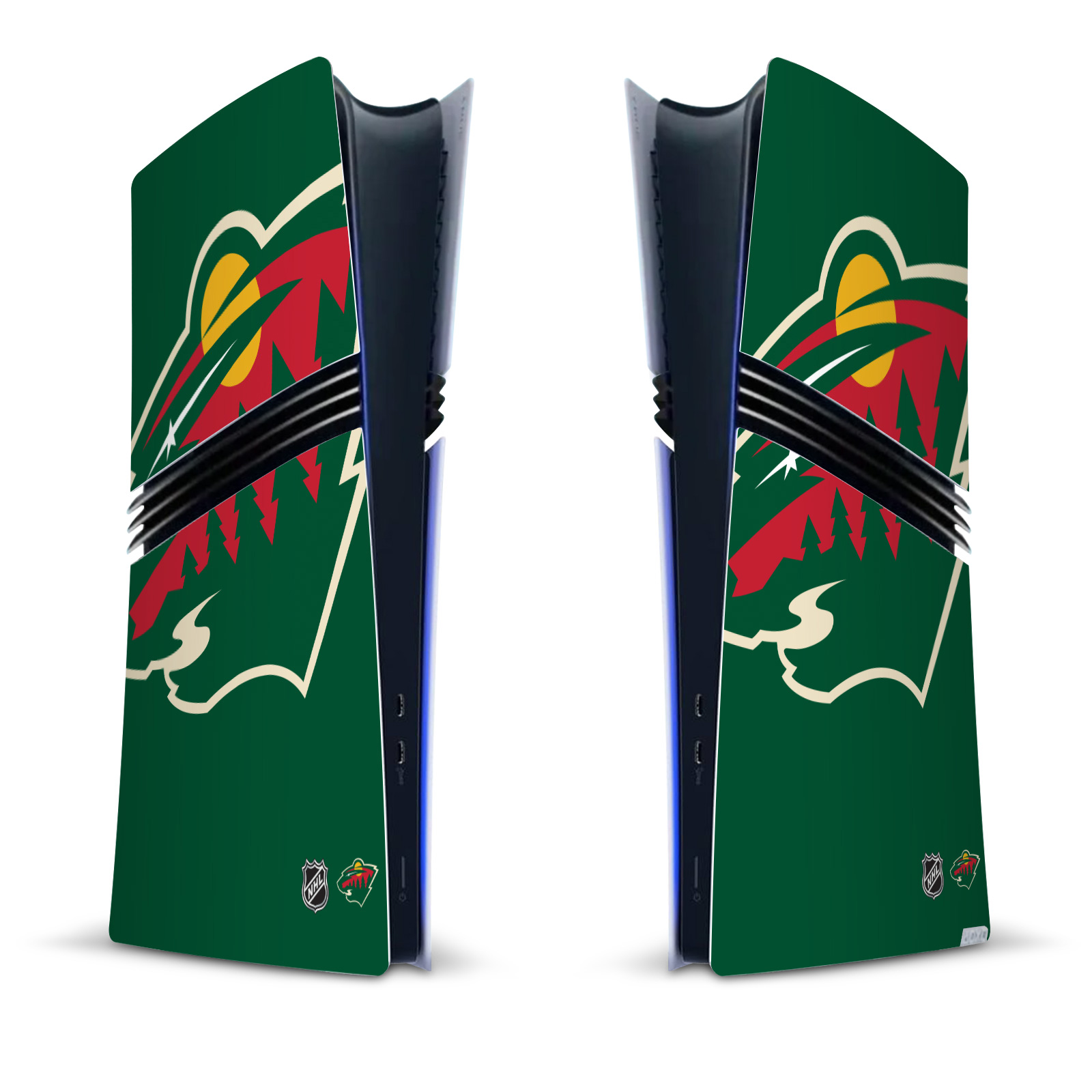 NHL MINNESOTA WILD VINYL SKIN DECAL FOR SONY PS5 PRO DIGITAL EDITION CONSOLE