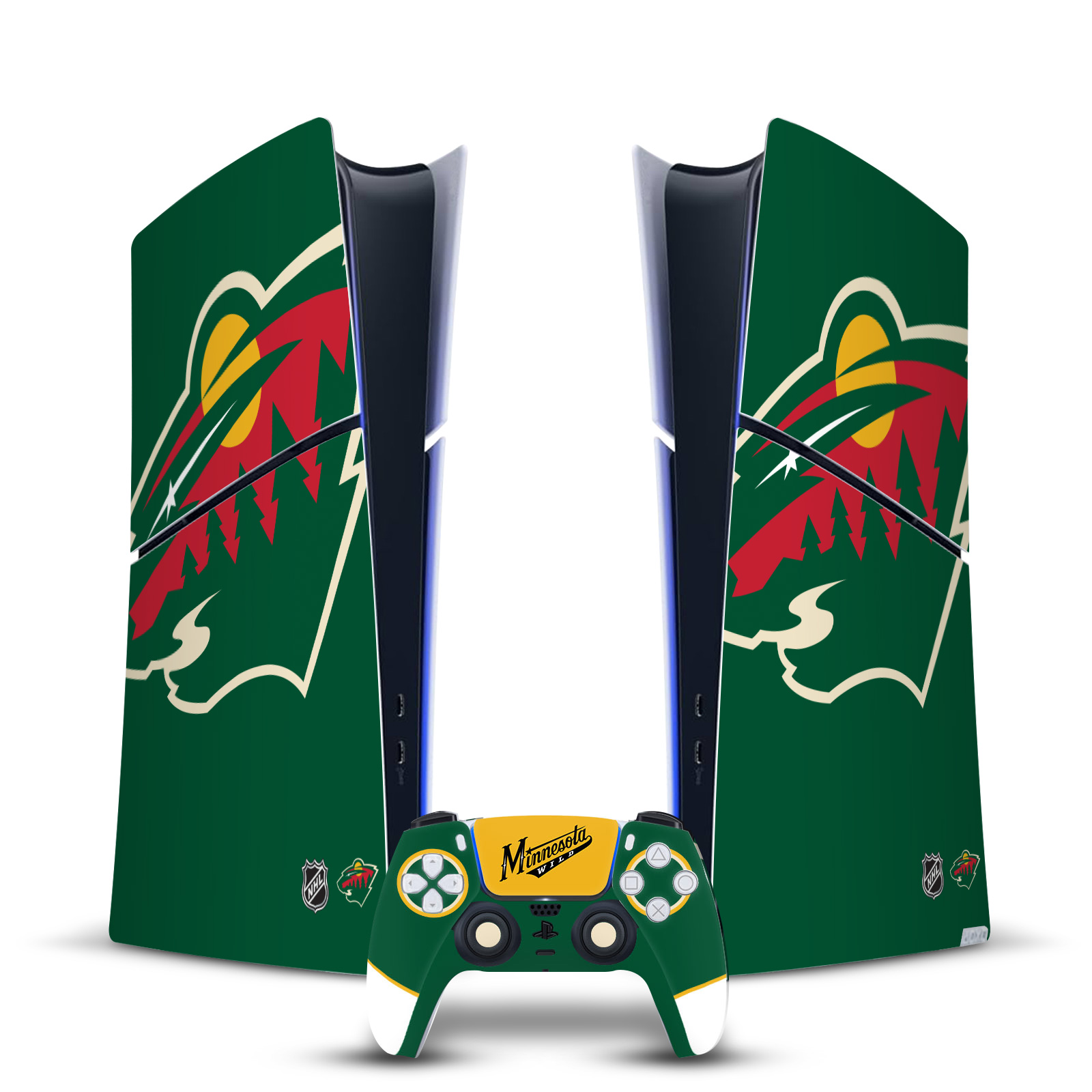 OFFICIAL NHL MINNESOTA WILD VINYL SKIN FOR PS5 SLIM DIGITAL CONSOLE & CONTROLLER