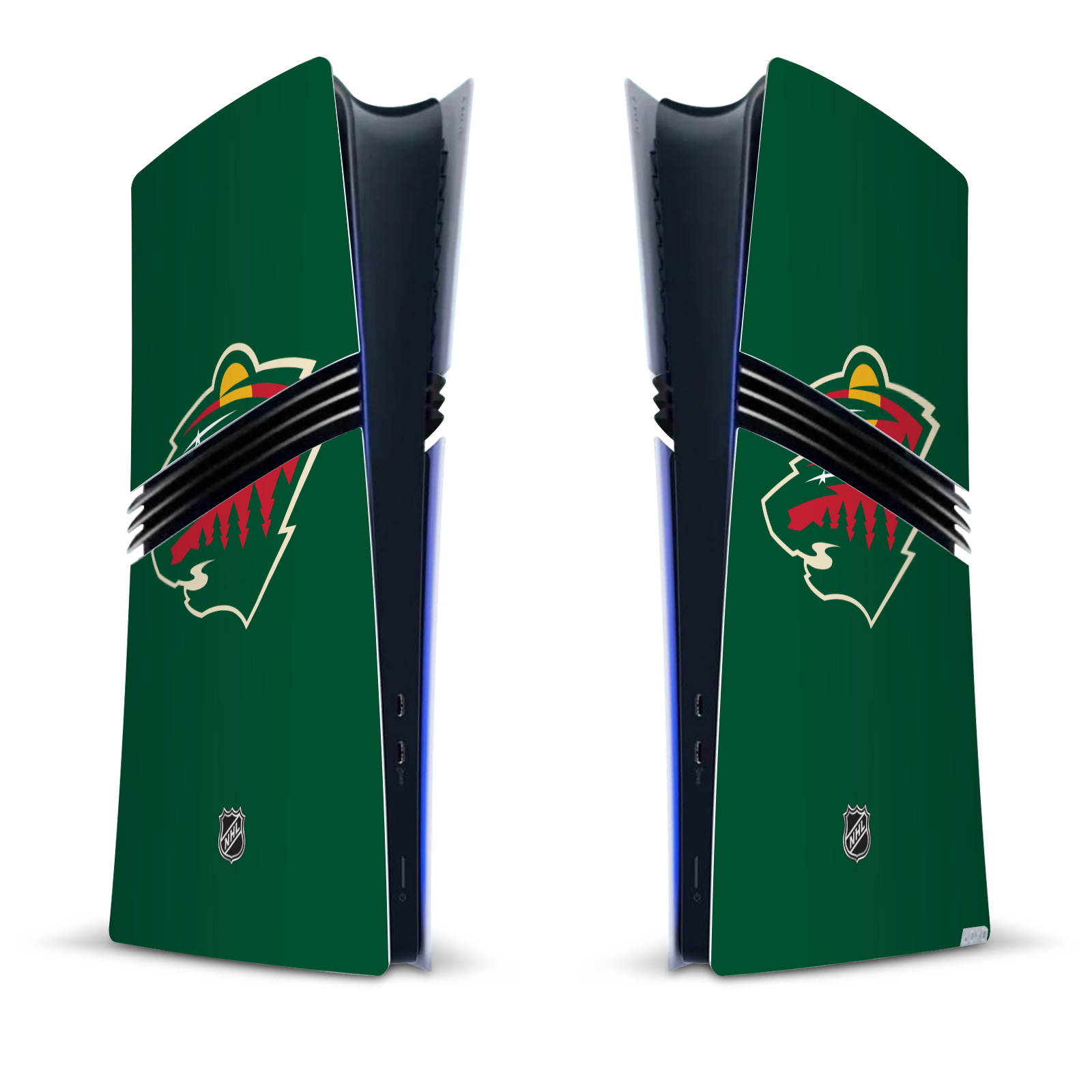 NHL MINNESOTA WILD VINYL SKIN DECAL FOR SONY PS5 PRO DIGITAL EDITION CONSOLE