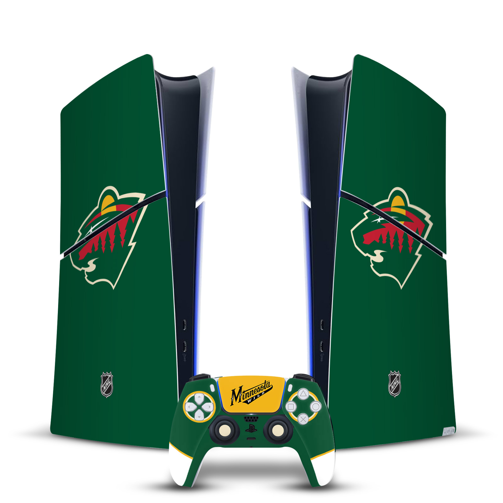 OFFICIAL NHL MINNESOTA WILD VINYL SKIN FOR PS5 SLIM DIGITAL CONSOLE & CONTROLLER