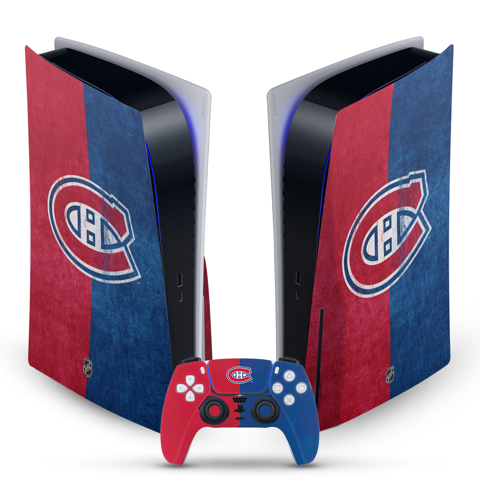 OFFICIAL NHL MONTREAL CANADIENS VINYL SKIN FOR SONY PS5 DISC EDITION BUNDLE