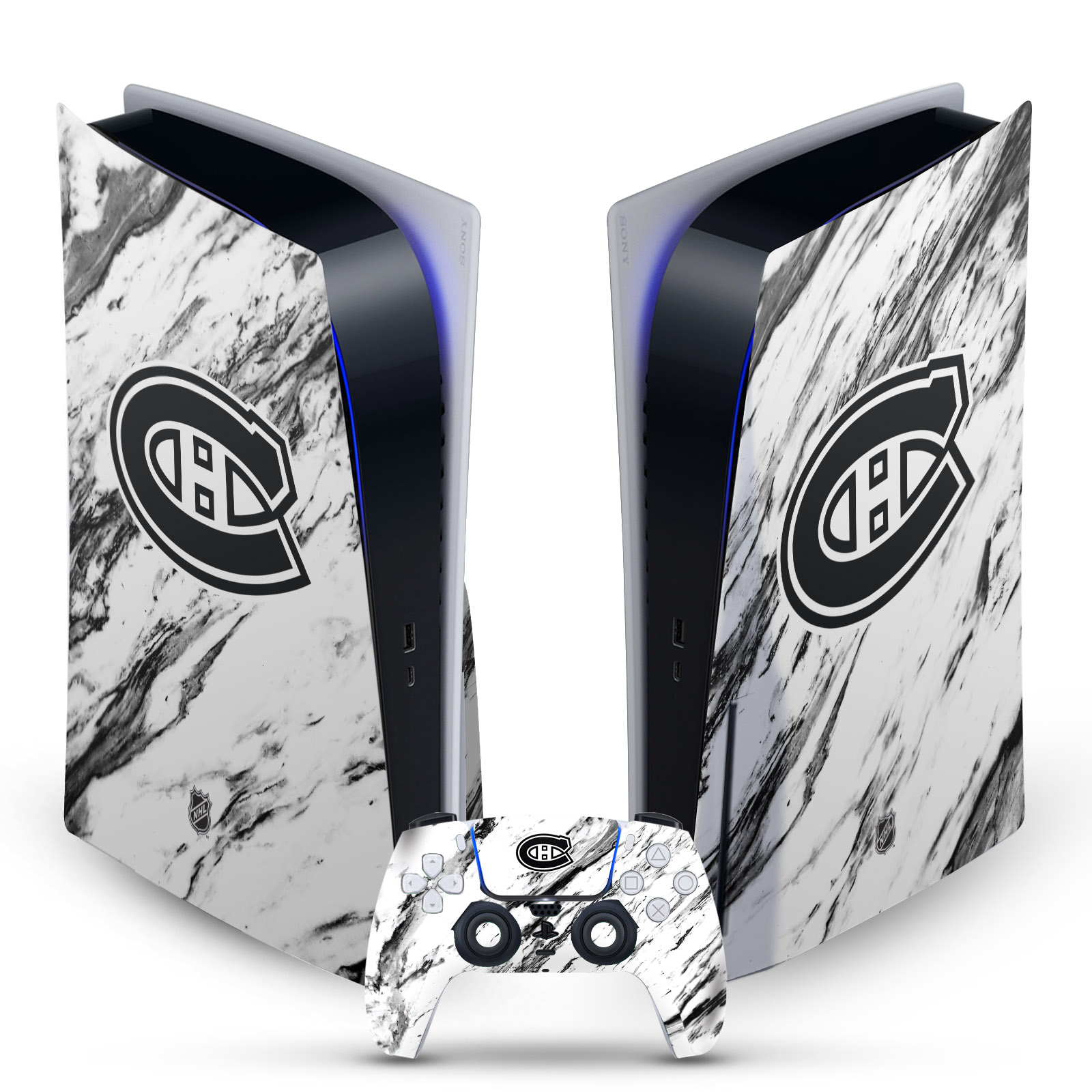 OFFICIAL NHL MONTREAL CANADIENS VINYL SKIN FOR SONY PS5 DISC EDITION BUNDLE