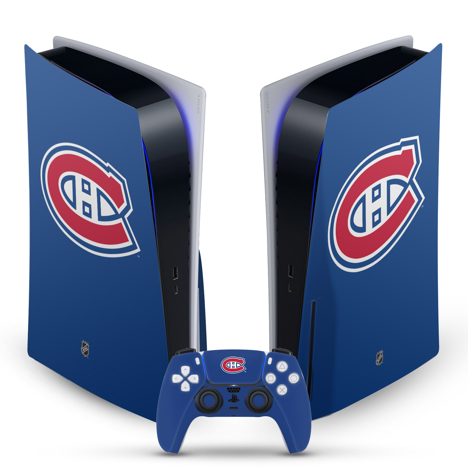 OFFICIAL NHL MONTREAL CANADIENS VINYL SKIN FOR SONY PS5 DISC EDITION BUNDLE