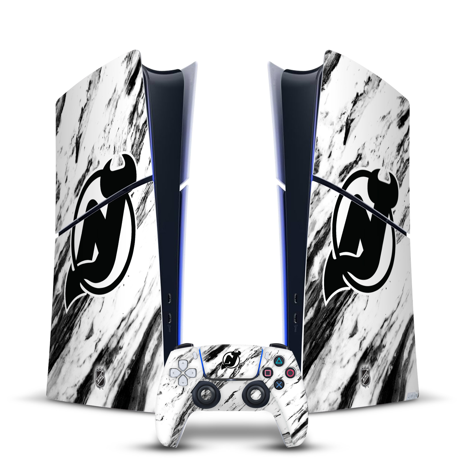 NHL NEW JERSEY DEVILS VINYL SKIN DECAL FOR PS5 SLIM DIGITAL CONSOLE & CONTROLLER