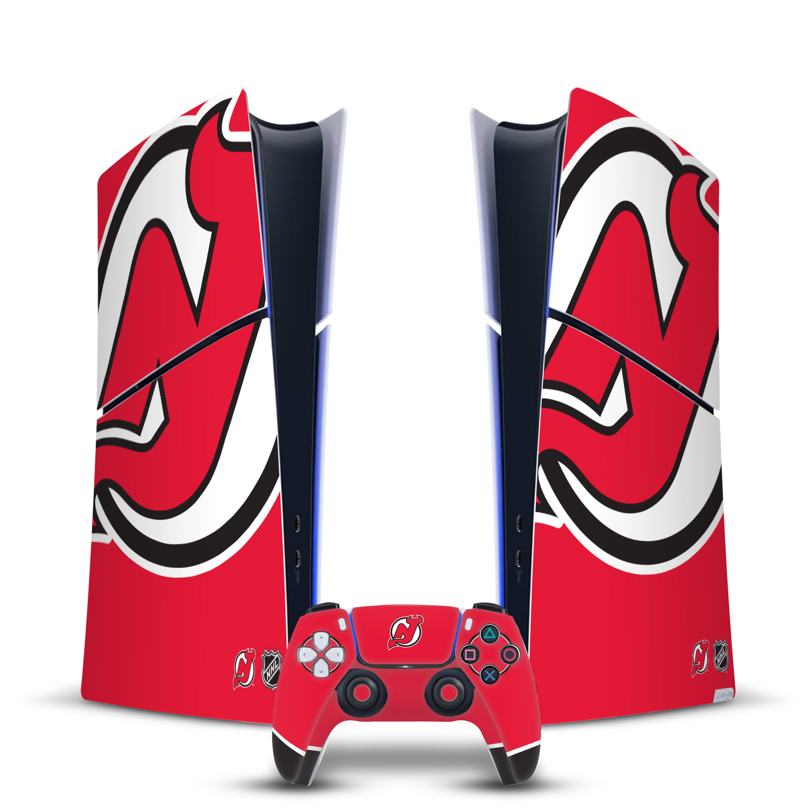 NHL NEW JERSEY DEVILS VINYL SKIN DECAL FOR PS5 SLIM DIGITAL CONSOLE & CONTROLLER