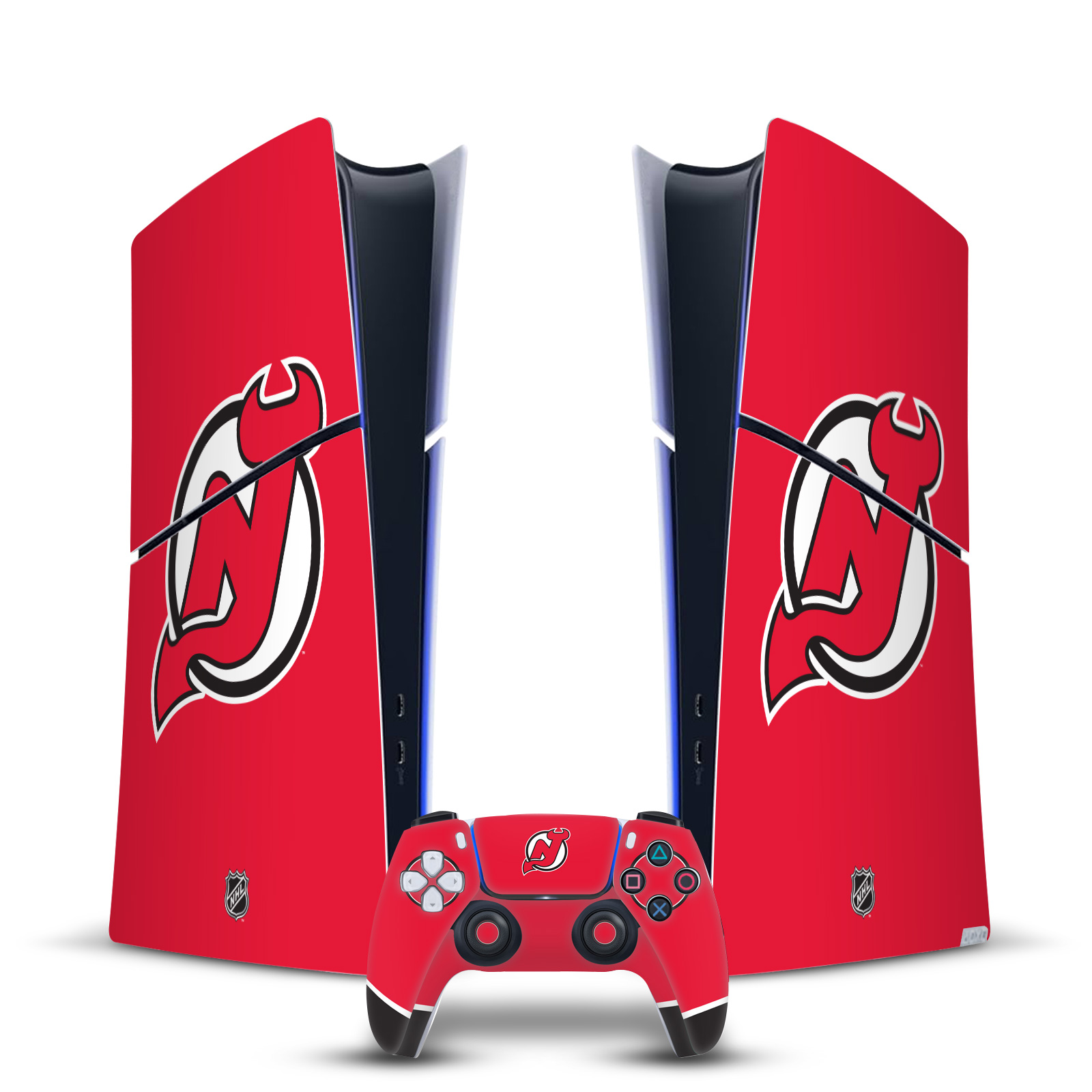 NHL NEW JERSEY DEVILS VINYL SKIN DECAL FOR PS5 SLIM DIGITAL CONSOLE & CONTROLLER