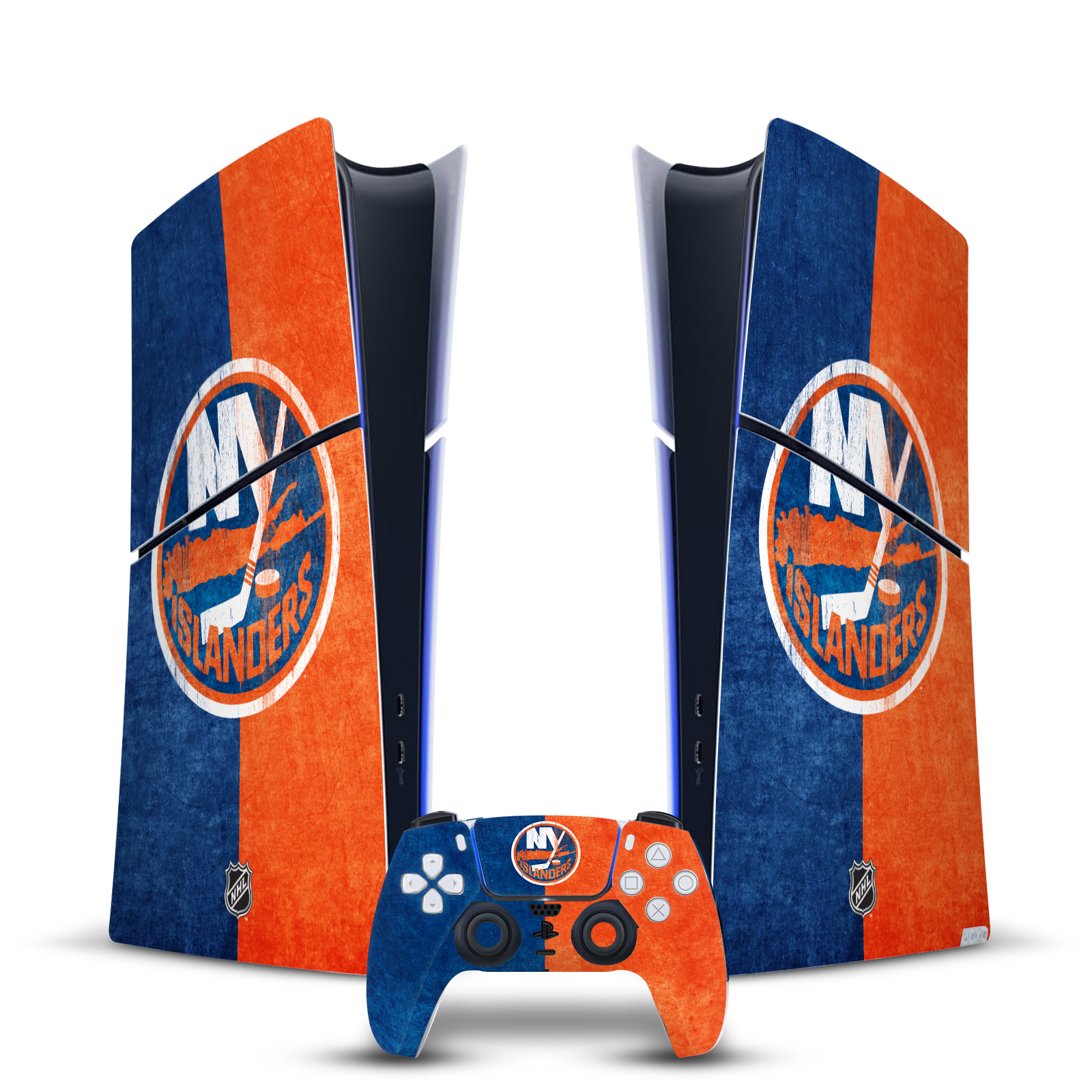 NHL NEW YORK ISLANDERS VINYL SKIN FOR PS5 SLIM DIGITAL CONSOLE & CONTROLLER