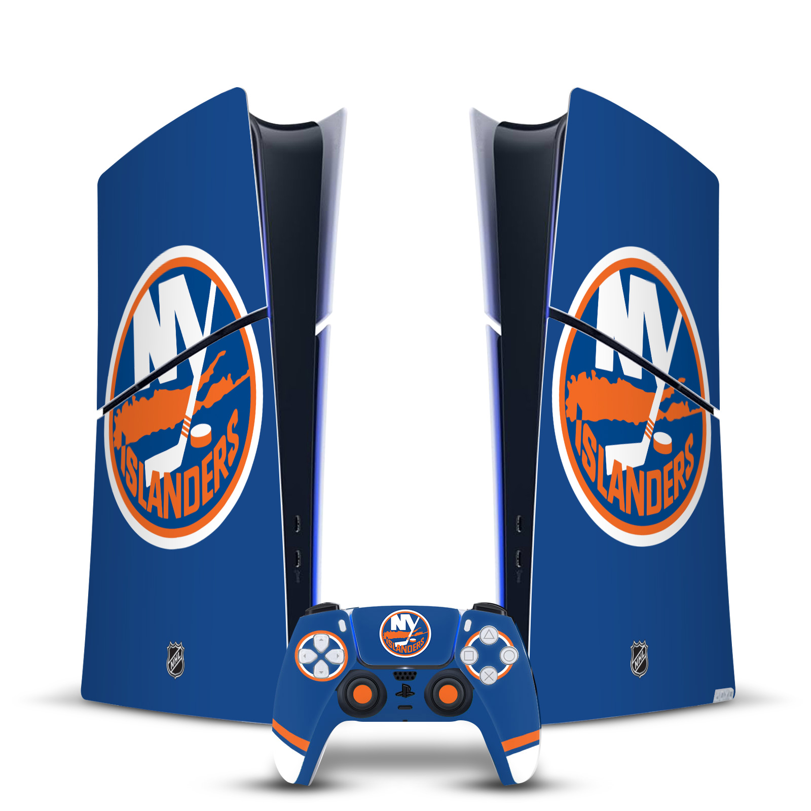 NHL NEW YORK ISLANDERS VINYL SKIN FOR PS5 SLIM DIGITAL CONSOLE & CONTROLLER