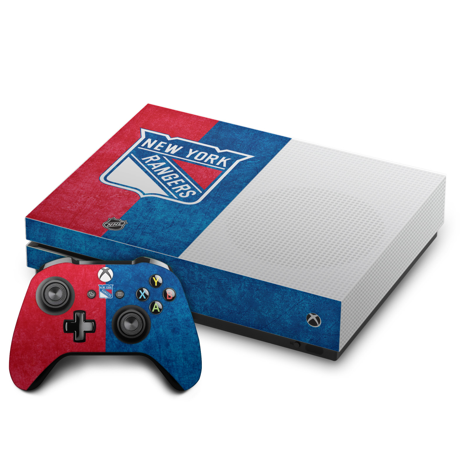 OFFICIAL NHL NEW YORK RANGERS VINYL SKIN DECAL FOR ONE S CONSOLE & CONTROLLER