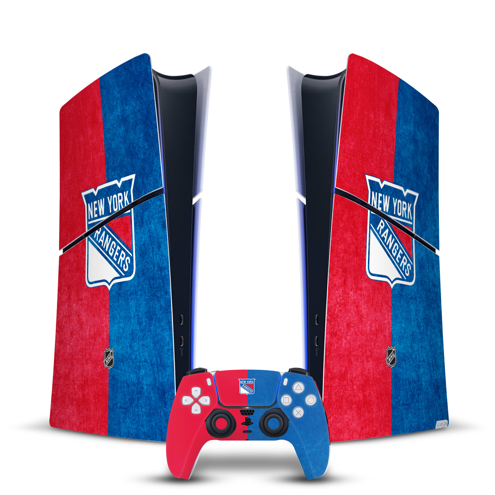 NHL NEW YORK RANGERS VINYL SKIN DECAL FOR PS5 SLIM DIGITAL CONSOLE & CONTROLLER