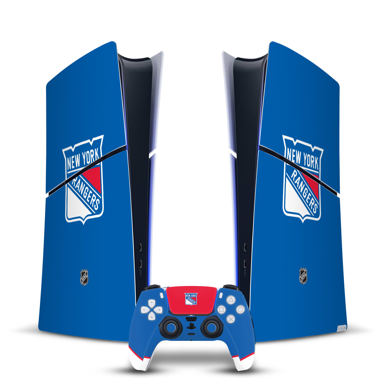 NHL NEW YORK RANGERS VINYL SKIN DECAL FOR PS5 SLIM DIGITAL CONSOLE & CONTROLLER